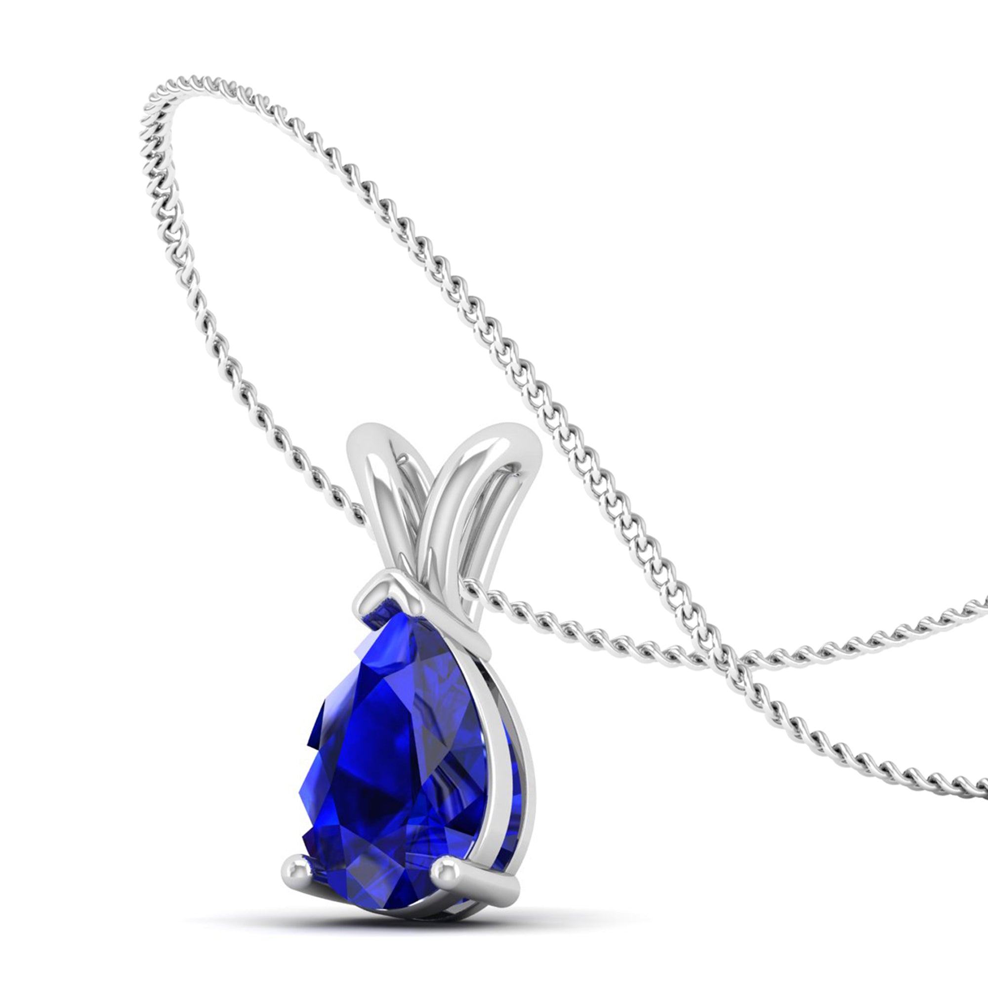 Pear Cut Sapphire Pendent 2.0 Carat