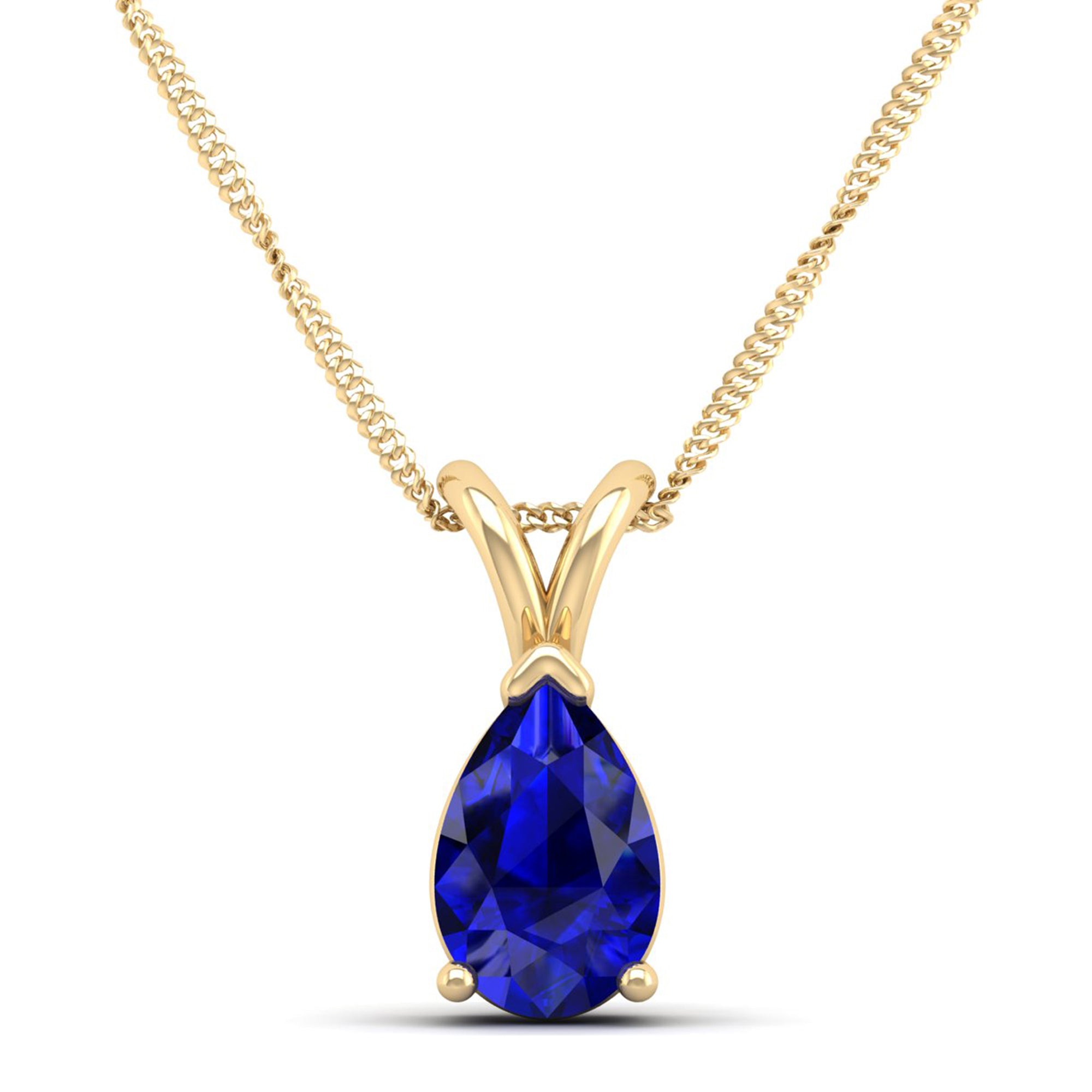 Pear Cut Sapphire Pendent 2.0 Carat