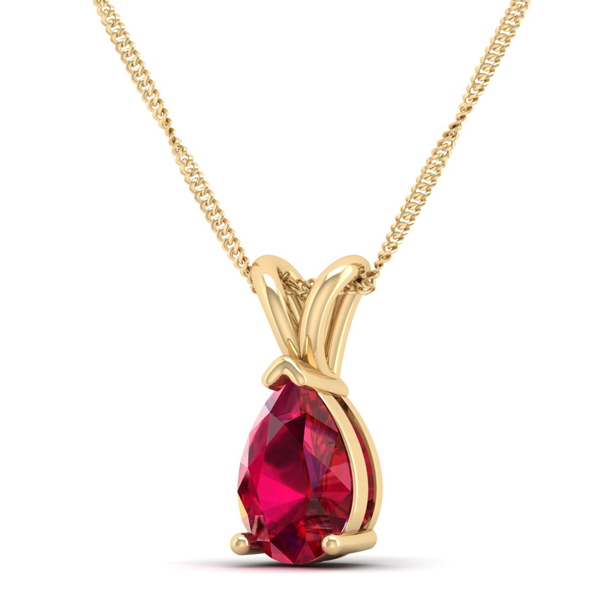 Pear Cut Ruby Pendent 2.0 Carat