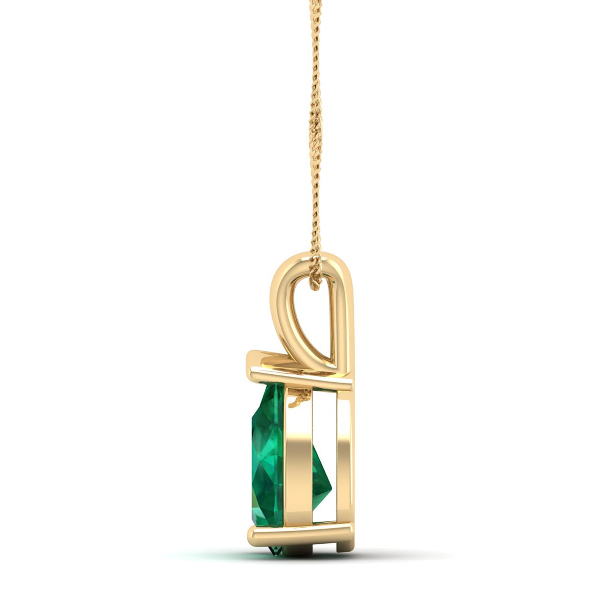 Pear Cut Emerald Pendent 2.0 Carat