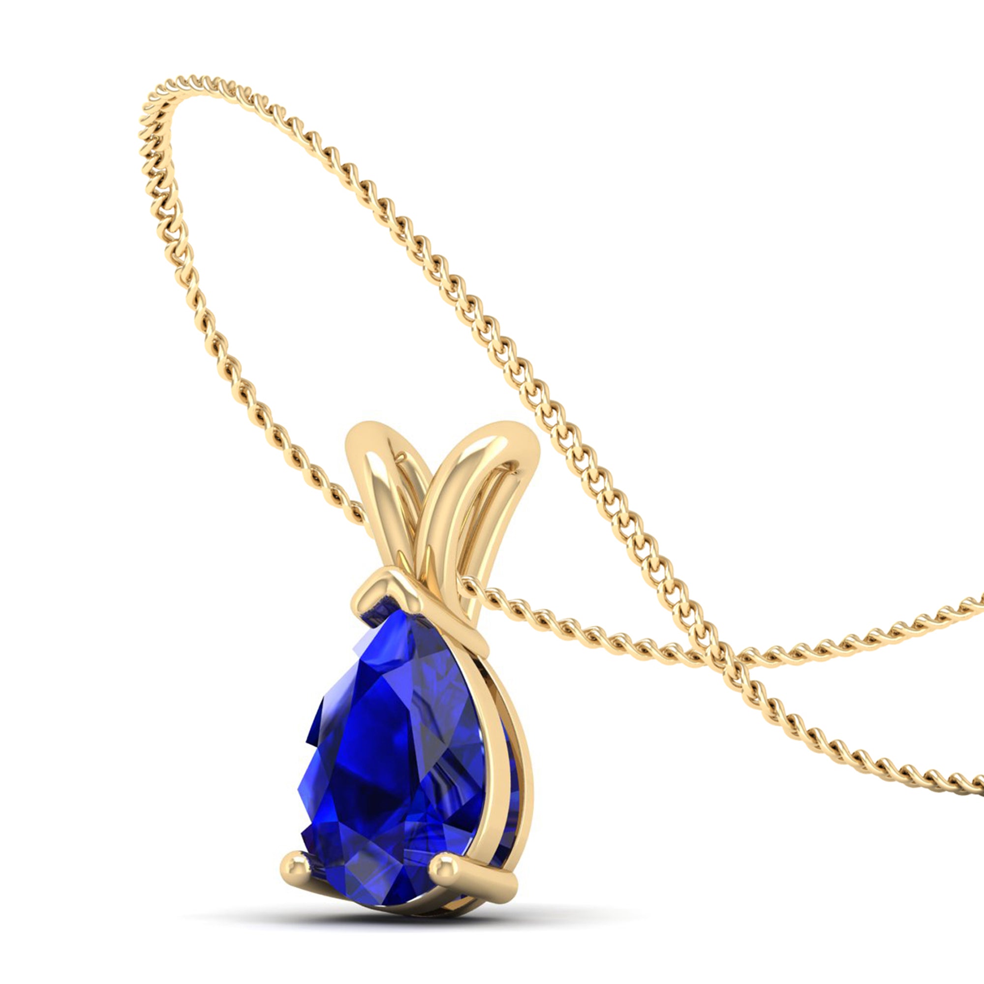 Pear Cut Sapphire Pendent 2.0 Carat