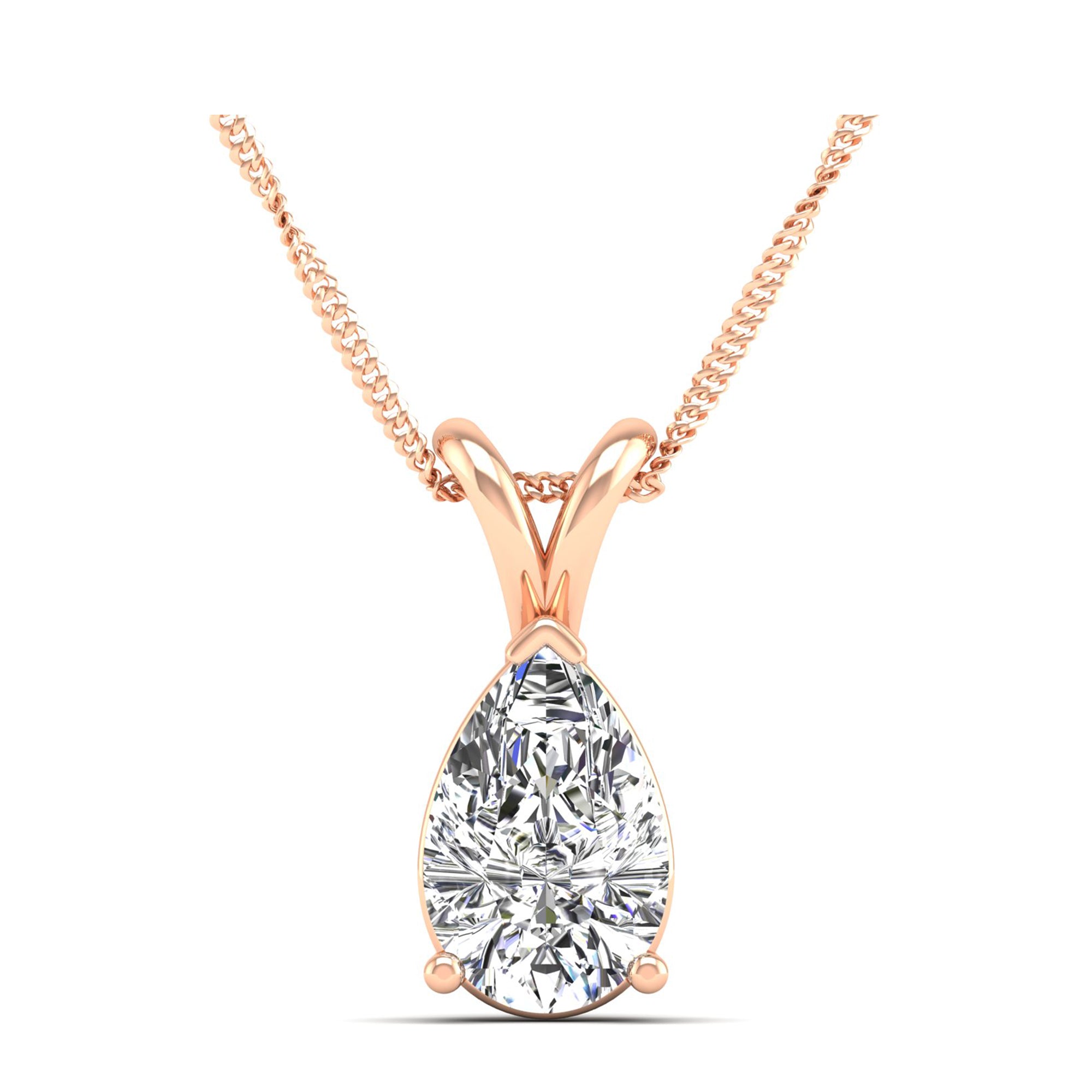 Pear Cut Diamond Pendant 2.5 Carat