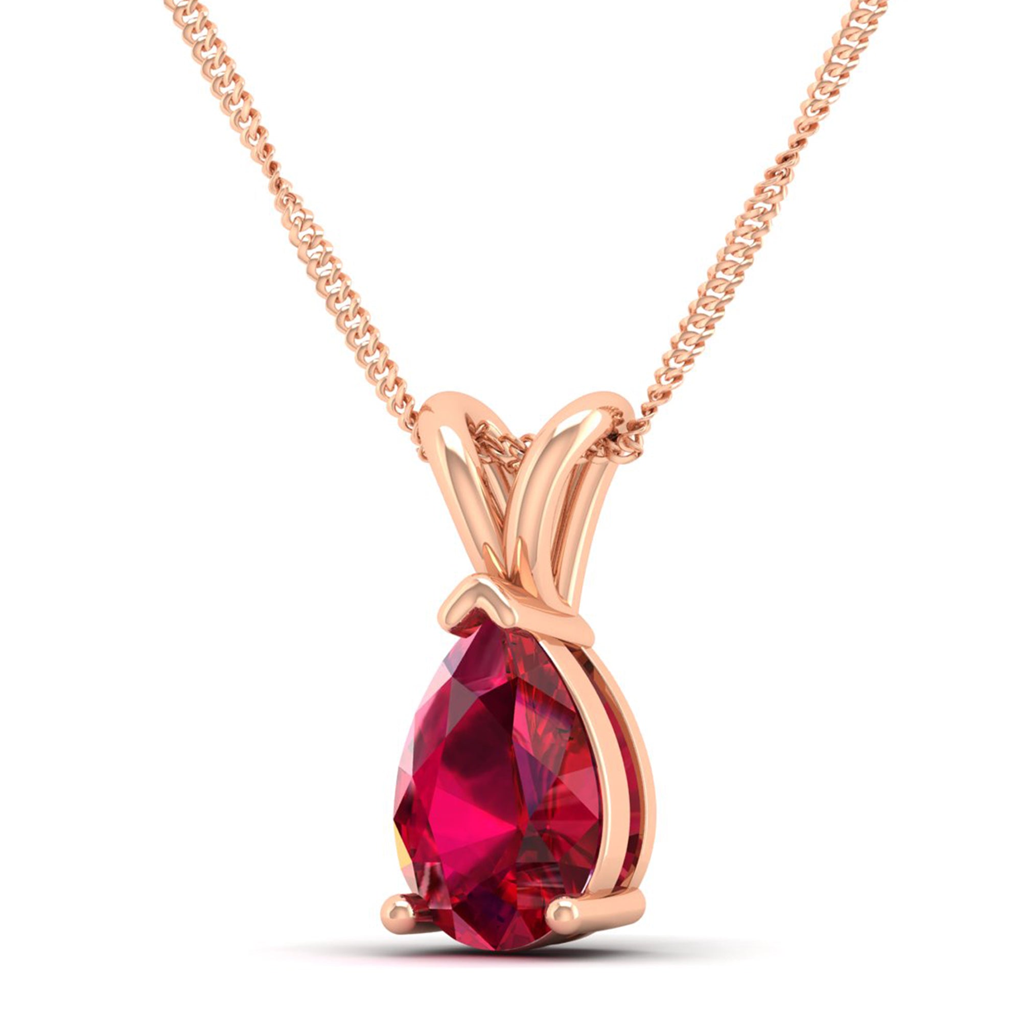 Pear Cut Ruby Pendant 2.5 Carat