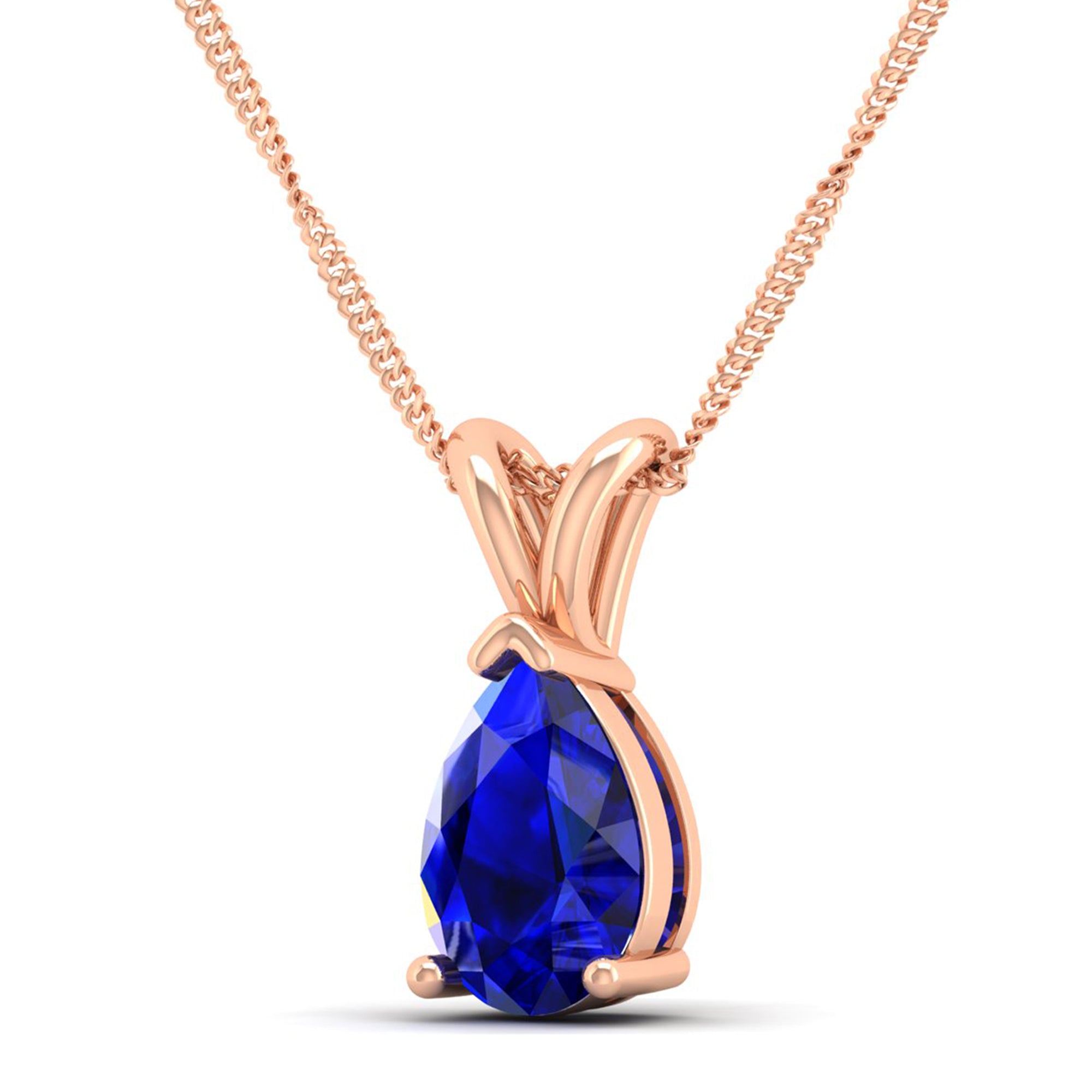 Pear Cut Sapphire Pendant 2.5 Carat