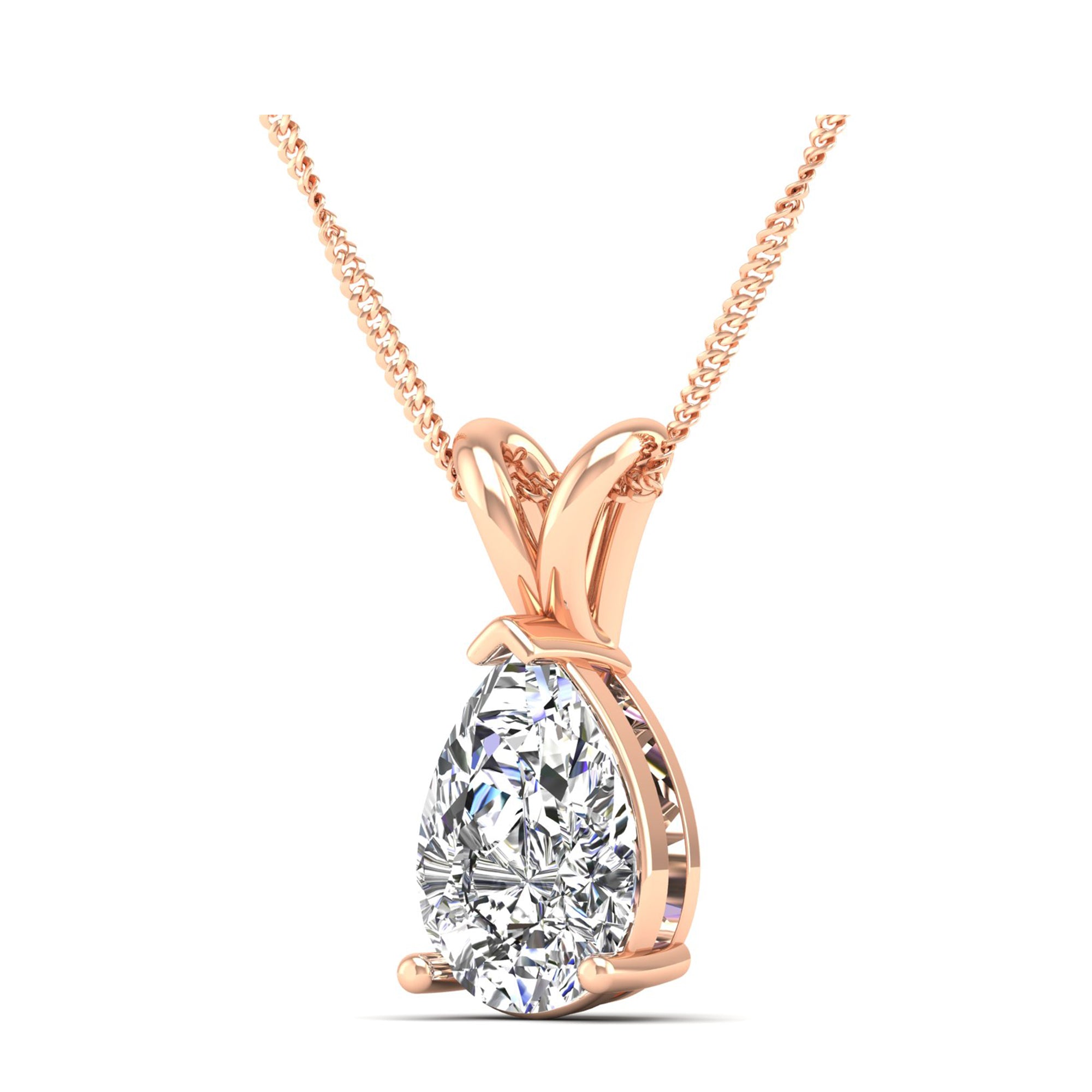 Pear Cut Diamond Pendant 2.5 Carat