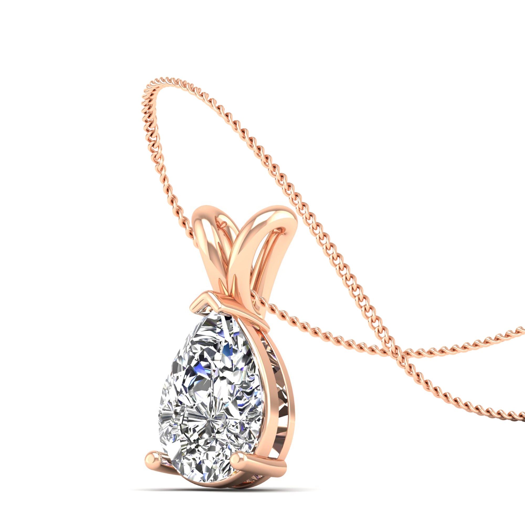 Pear Cut Diamond Pendant 2.5 Carat