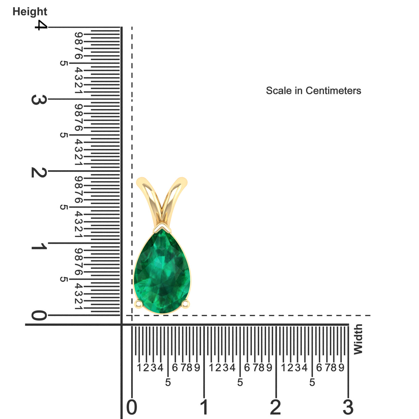Pear Cut Emerald Pendant 2.5 Carat