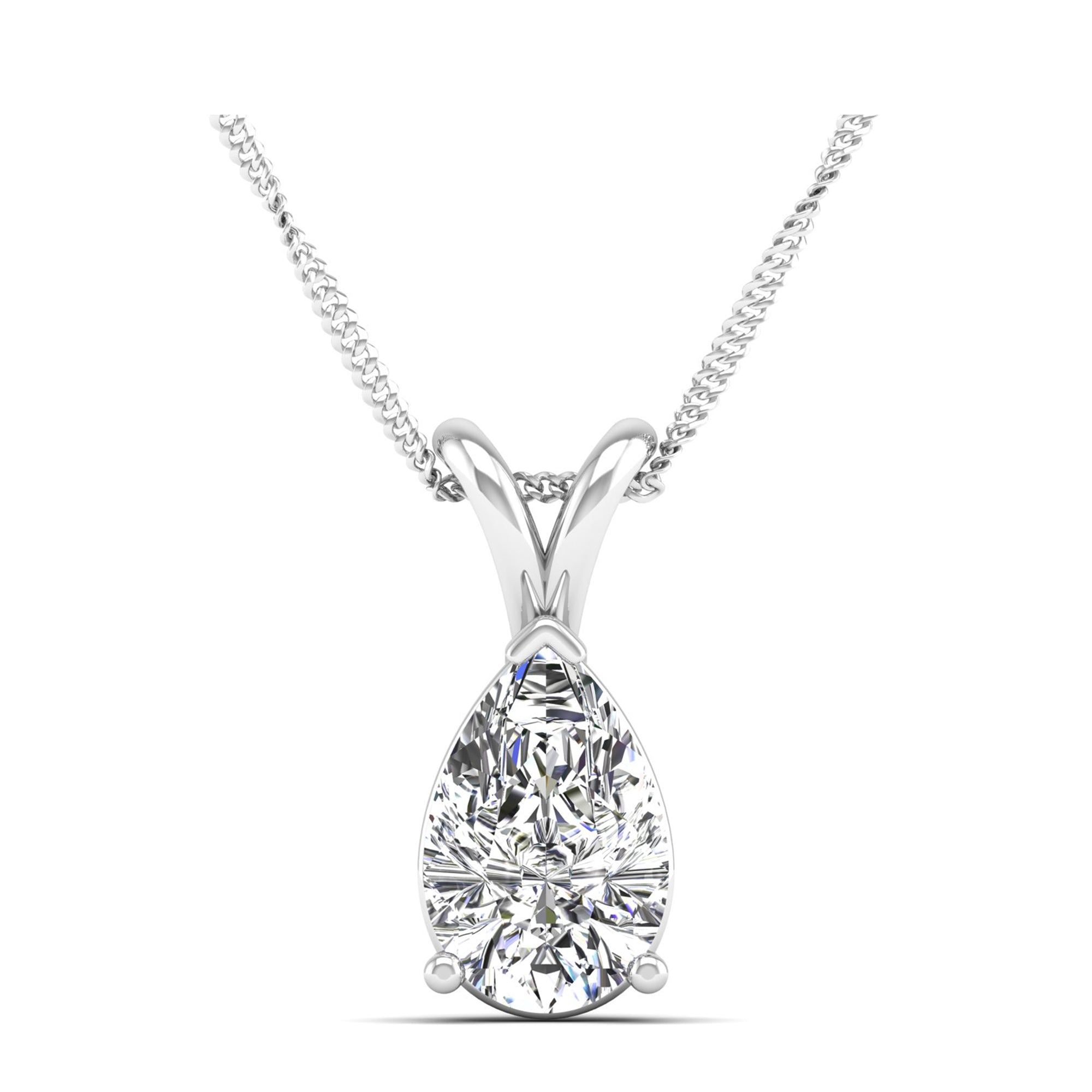 Pear Cut Diamond Pendant 2.5 Carat