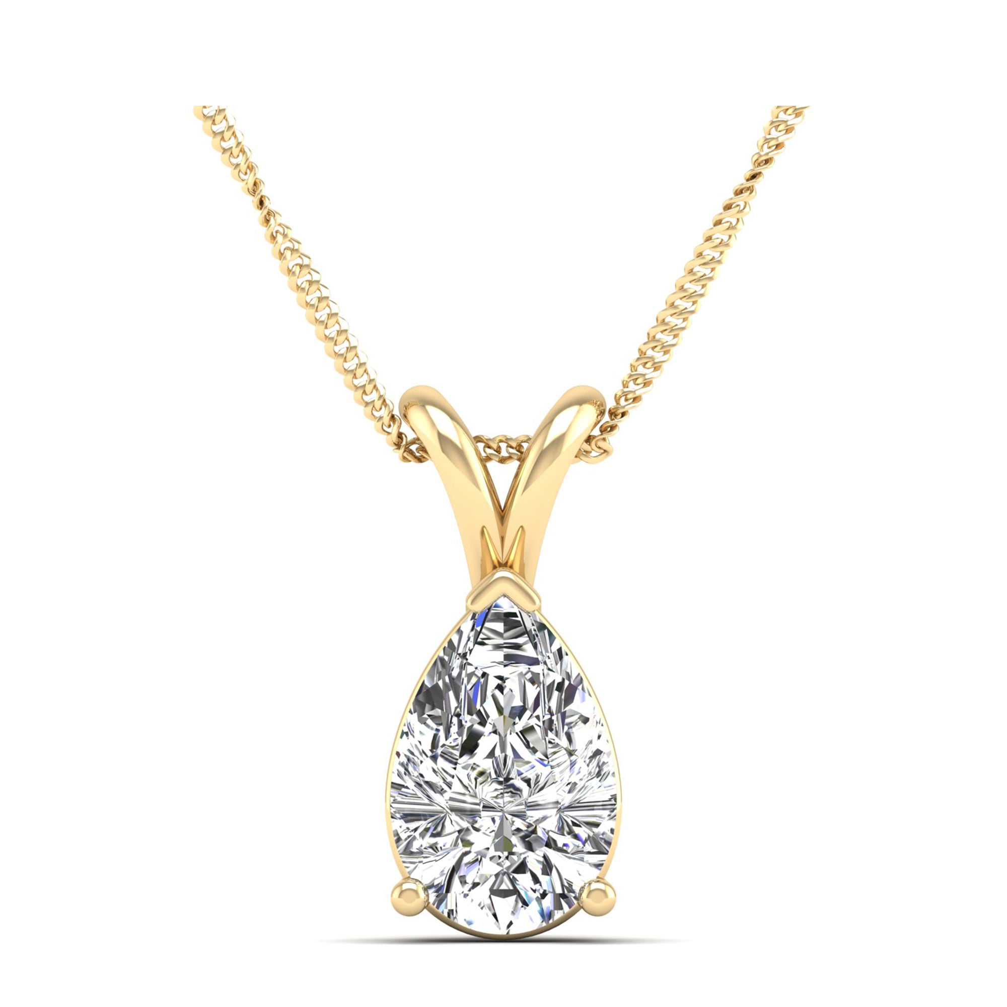 Pear Cut Diamond Pendant 2.5 Carat