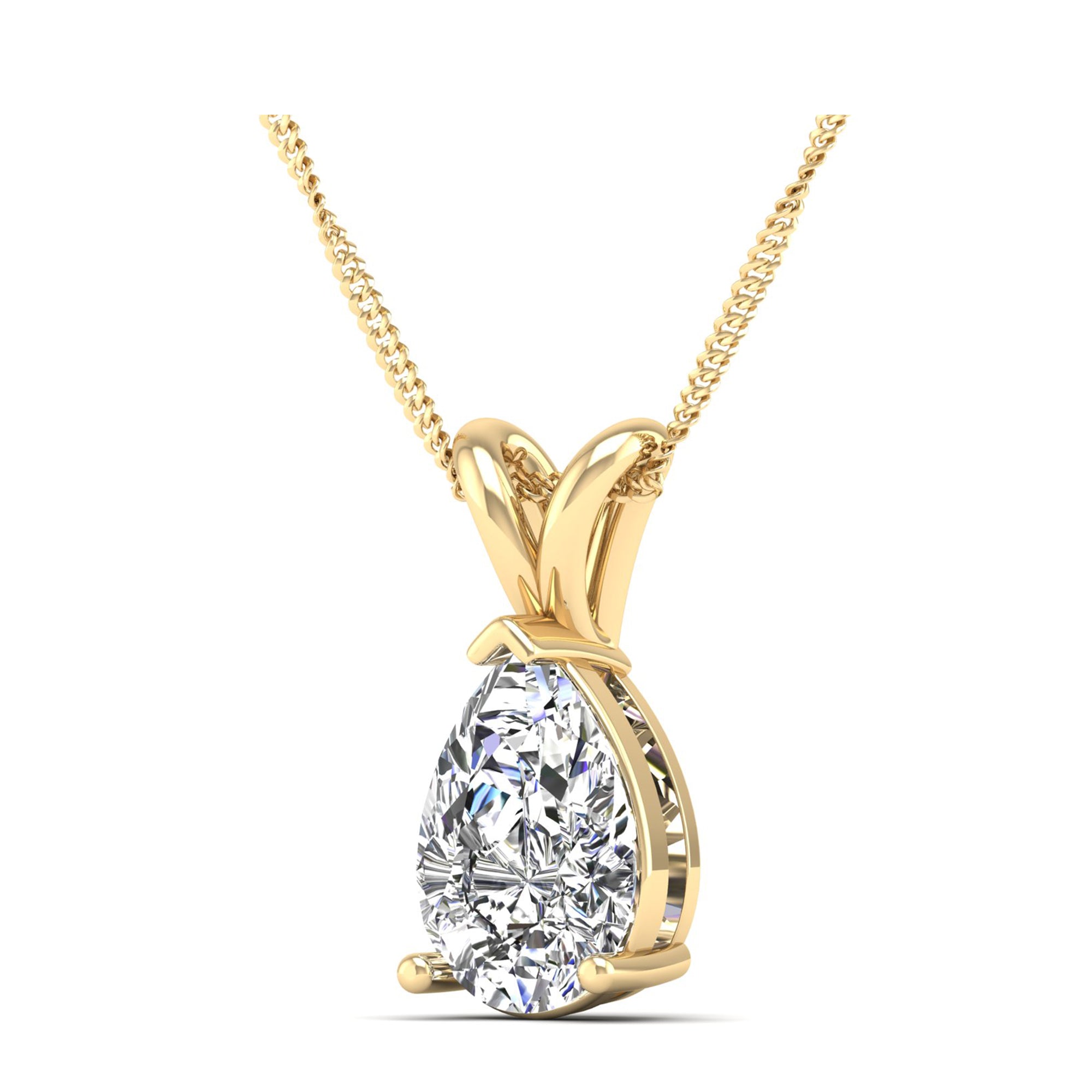 Pear Cut Diamond Pendant 2.5 Carat