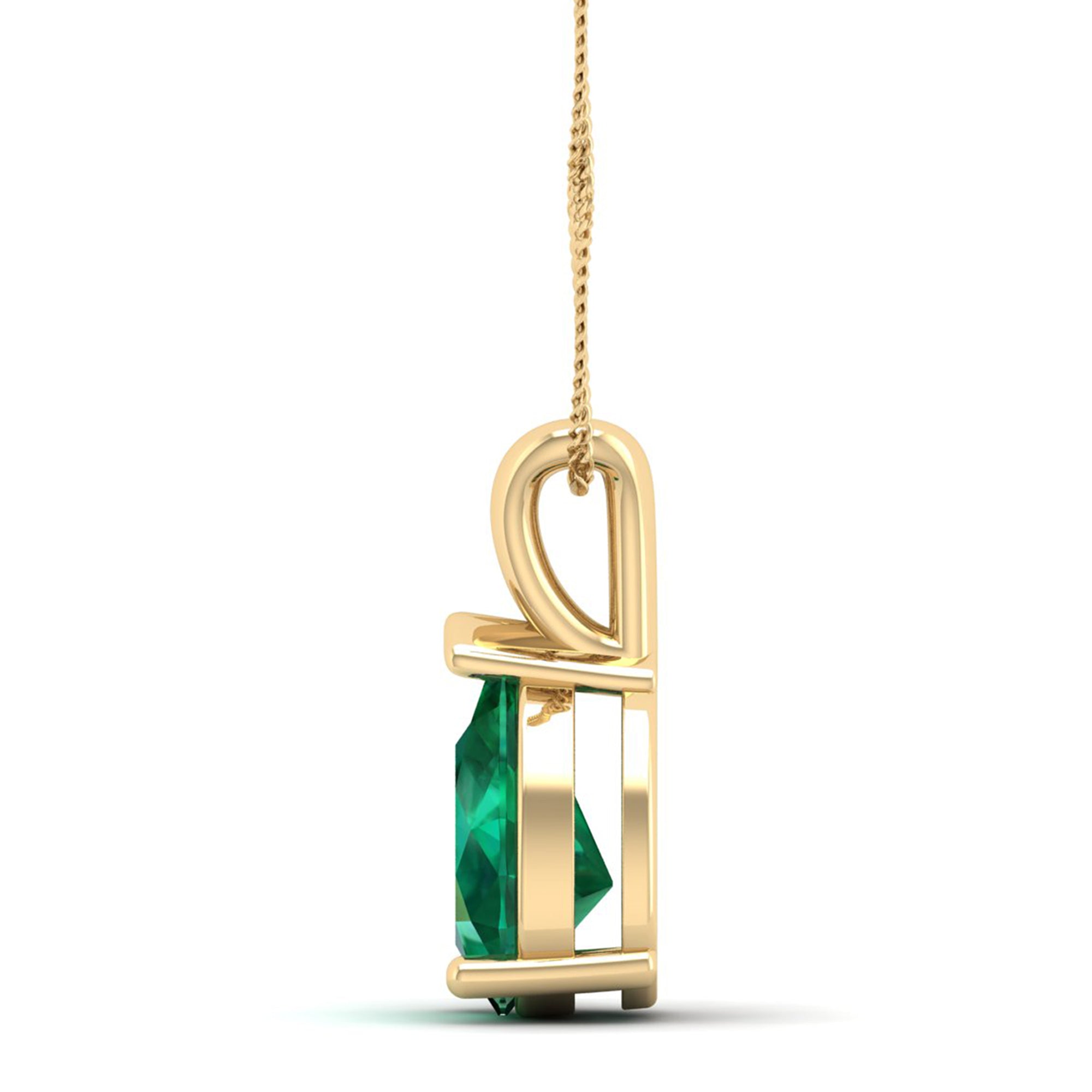 Pear Cut Emerald Pendant 2.5 Carat