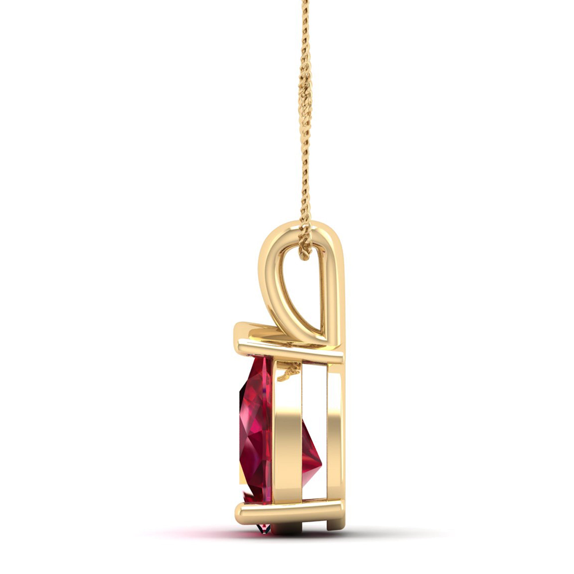 Pear Cut Ruby Pendant 2.5 Carat