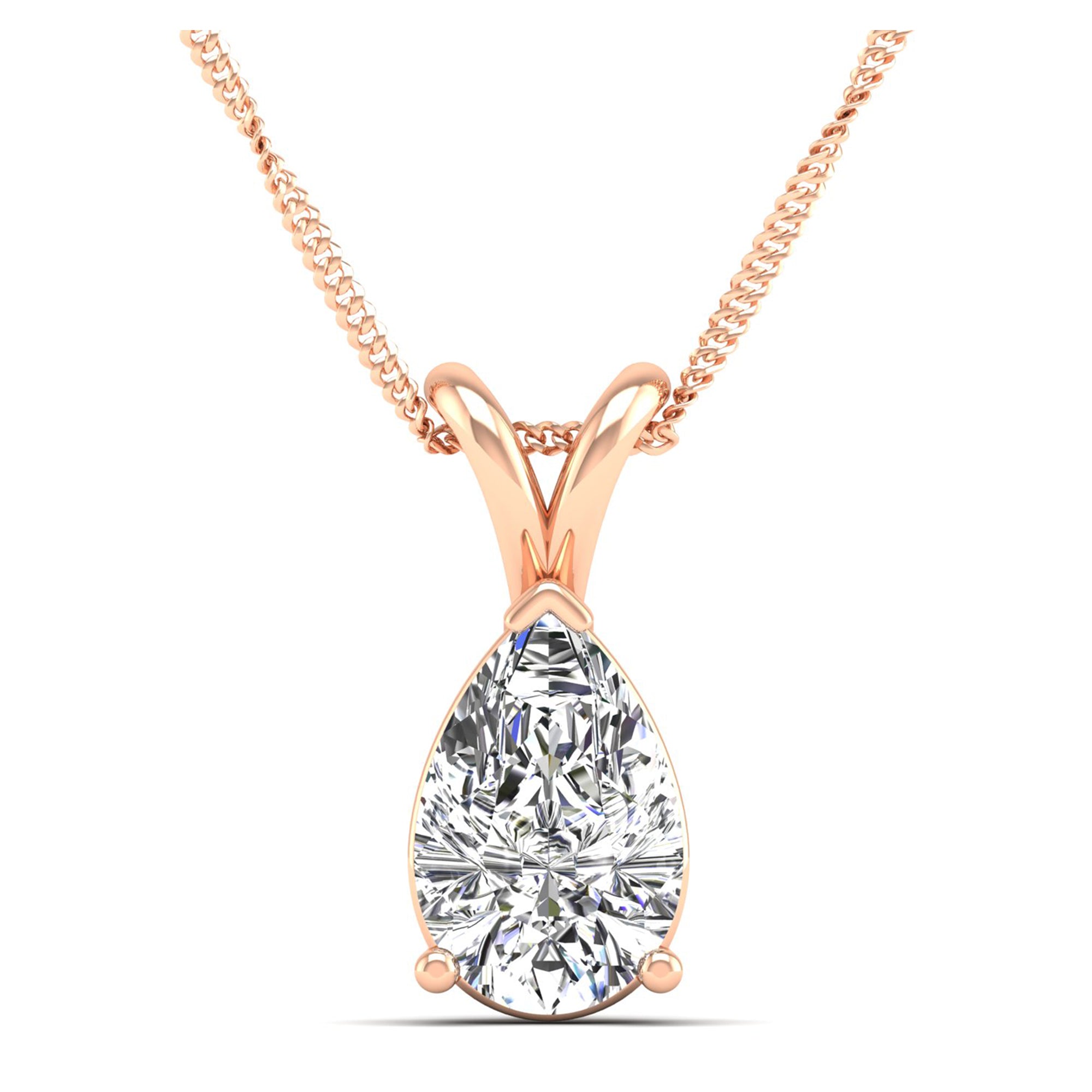 Pear Cut Diamond Pendant 3.00 Carat
