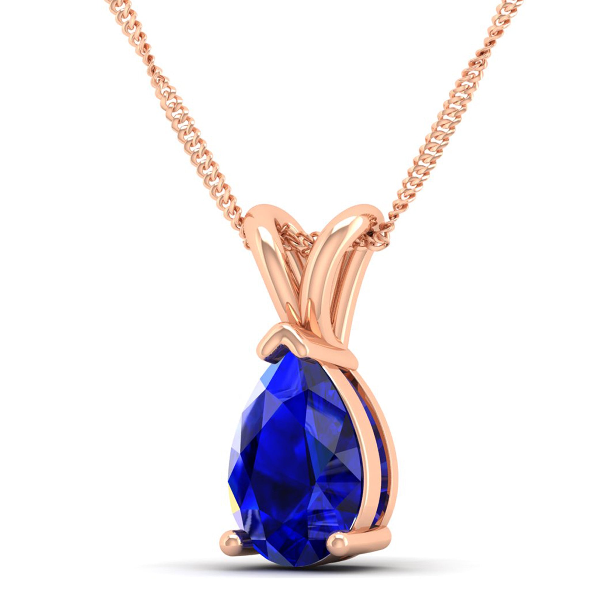 Pear Cut Sapphire Pendant 3.00 Carat