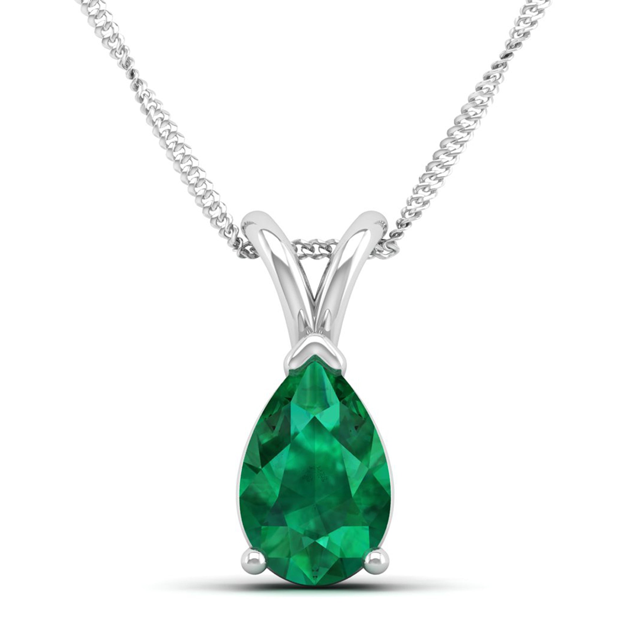 Pear Cut Emerald Pendant 3.00 Carat