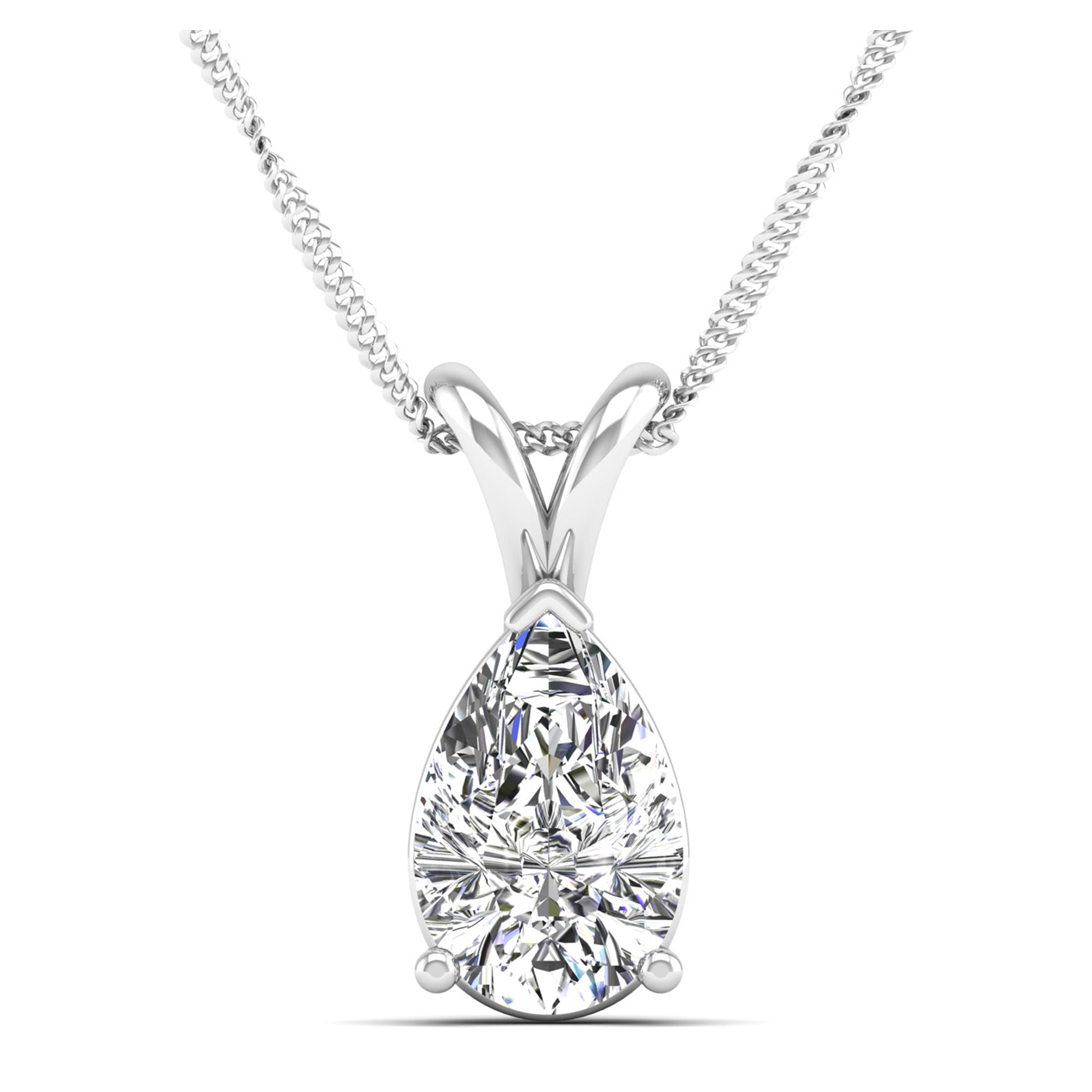 Pear Cut Diamond Pendant 3.00 Carat