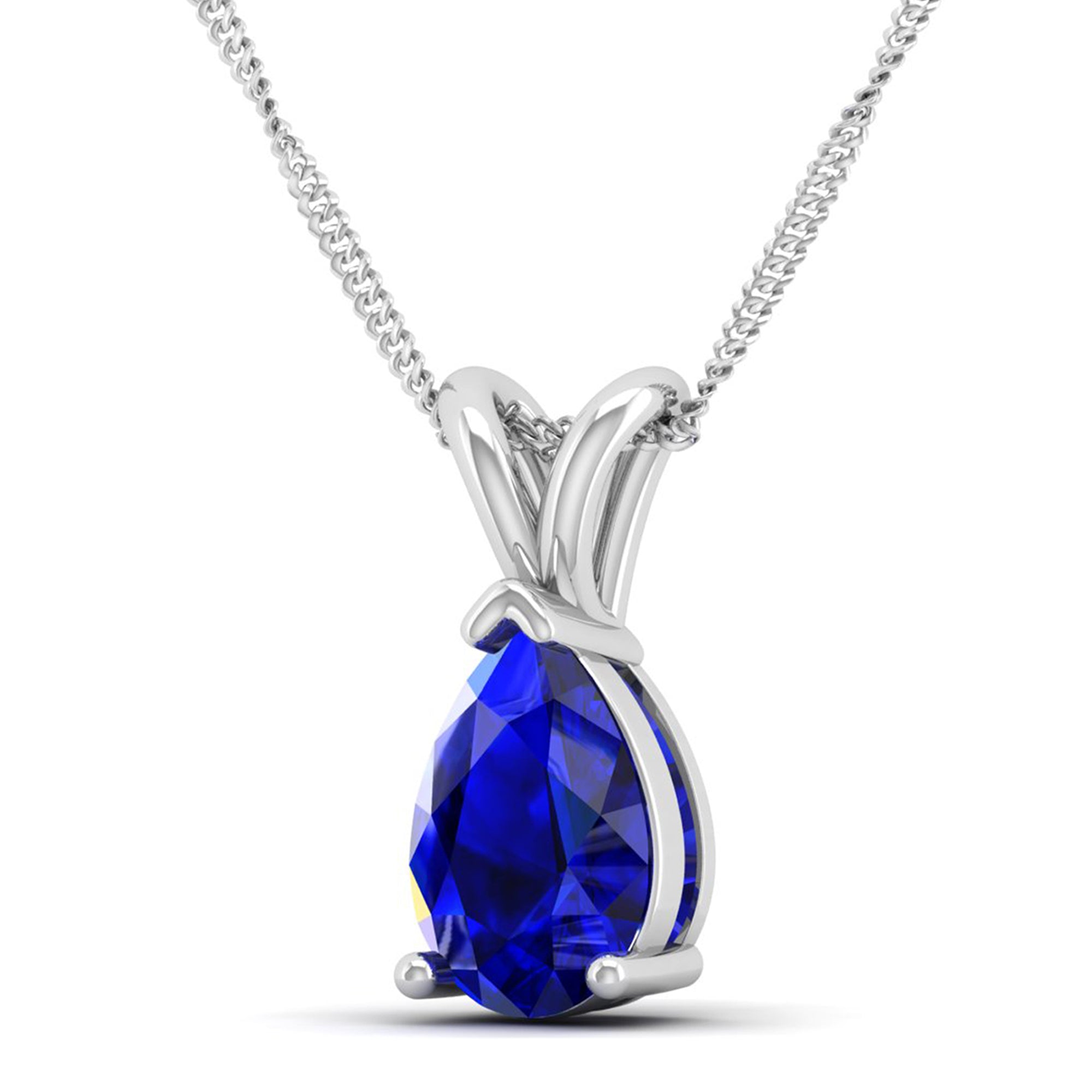 Pear Cut Sapphire Pendant 3.00 Carat