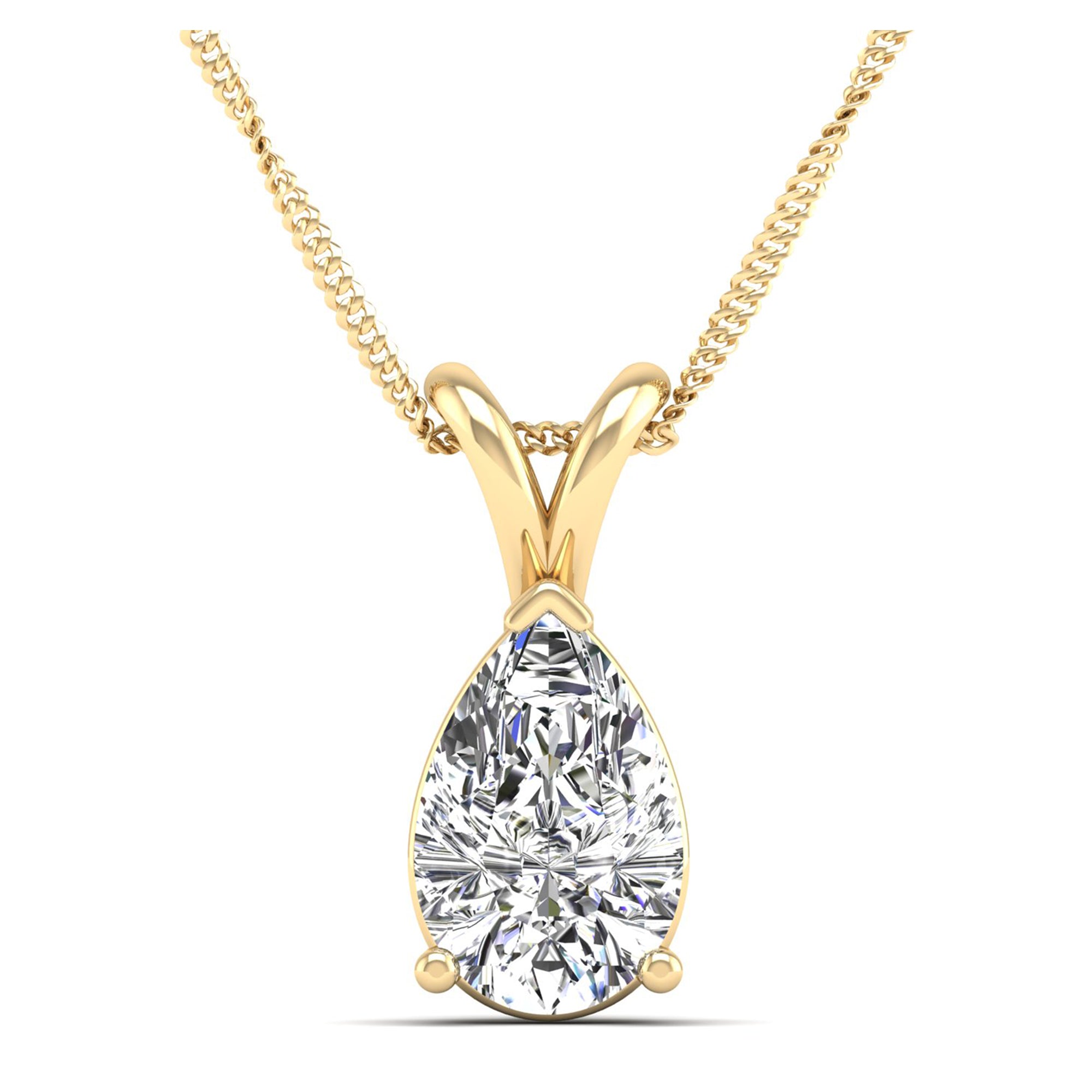 Pear Cut Diamond Pendant 3.00 Carat