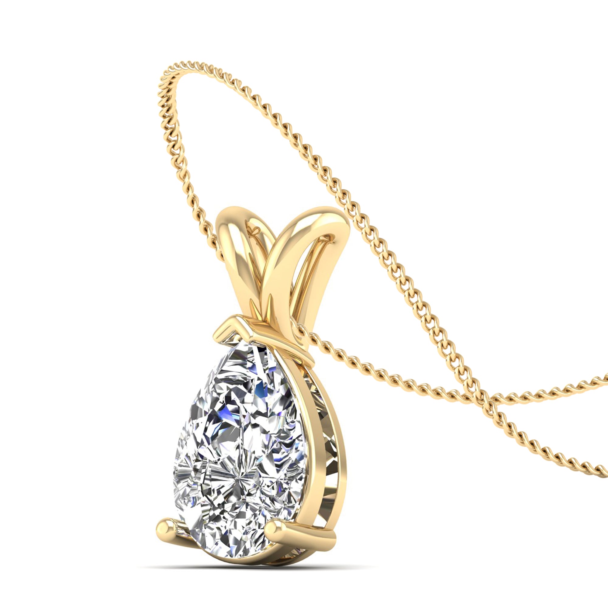Pear Cut Diamond Pendant 3.00 Carat