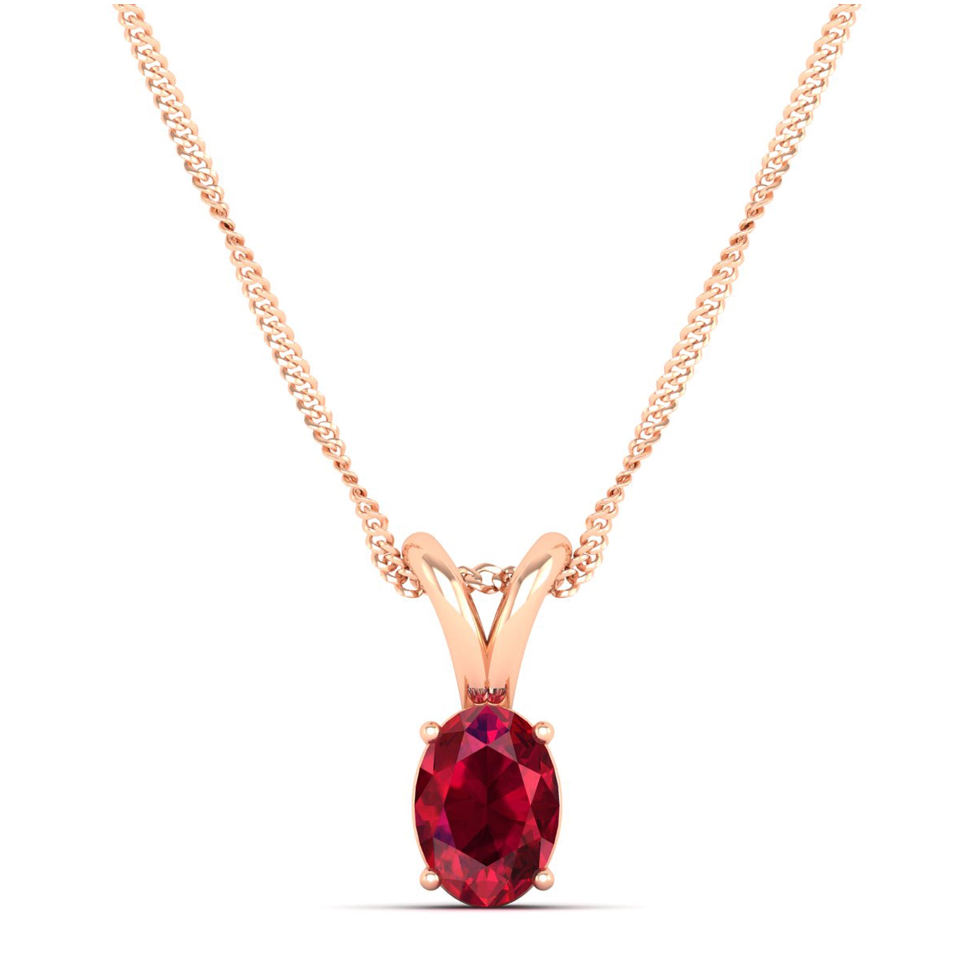 Oval Cut Ruby Pendant 0.50 Carat