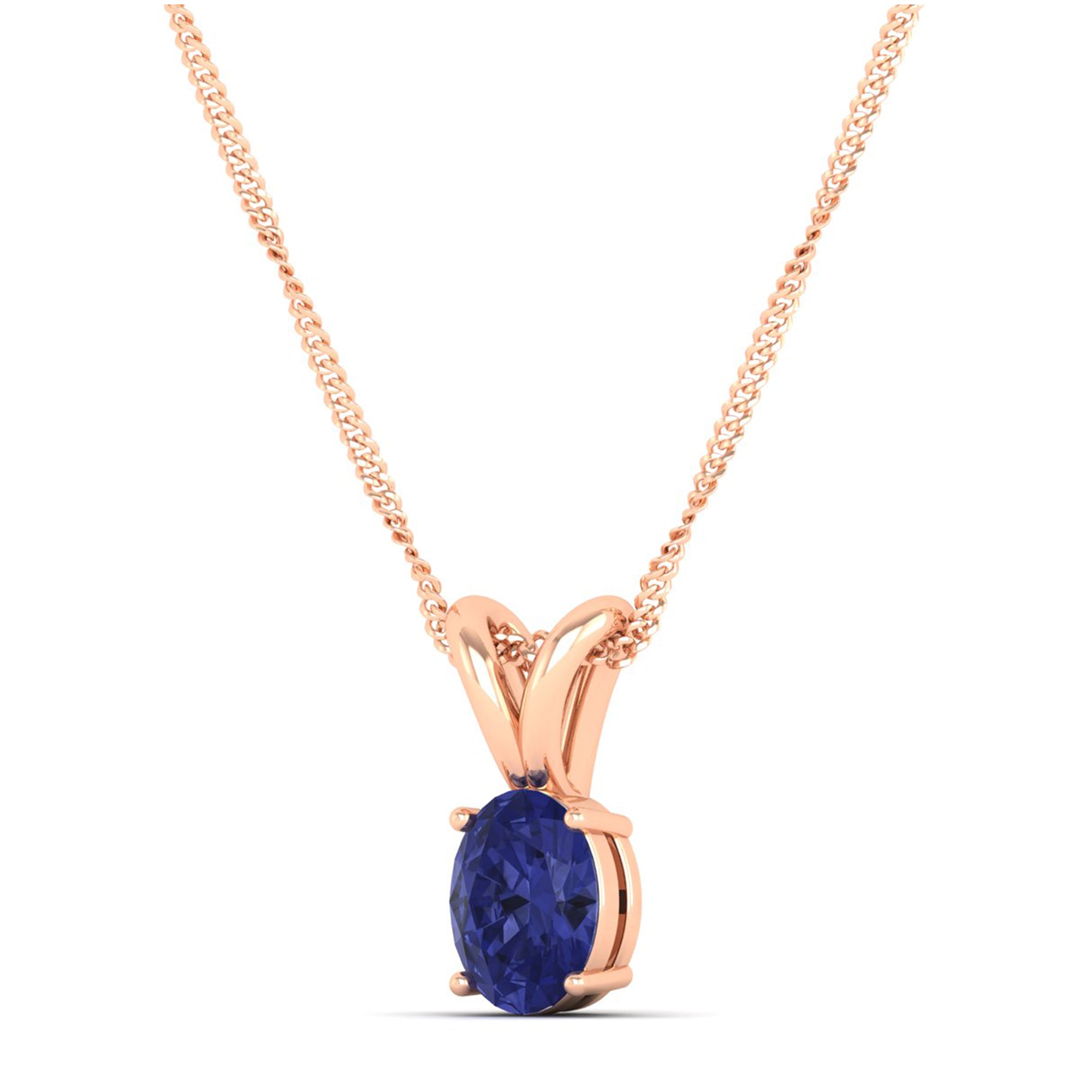 Oval Cut Tanzanite Pendant 0.50 Carat