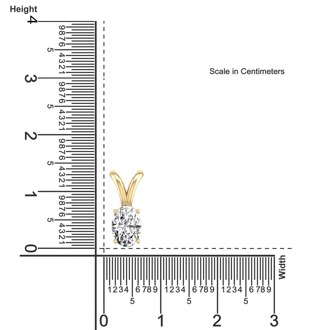 Oval Cut Diamond Pendant 0.50 Carat