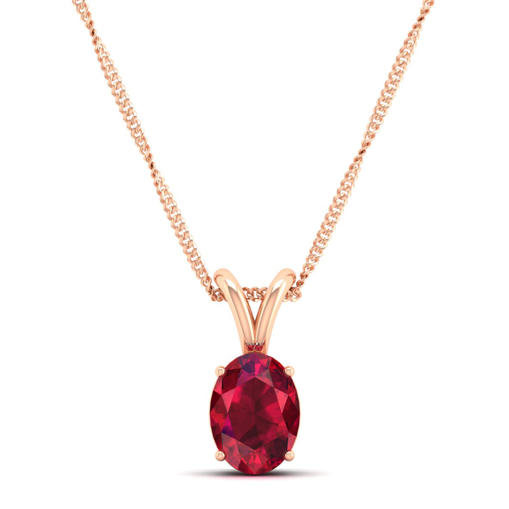 Oval Cut Ruby Pendant 1.0 Carat