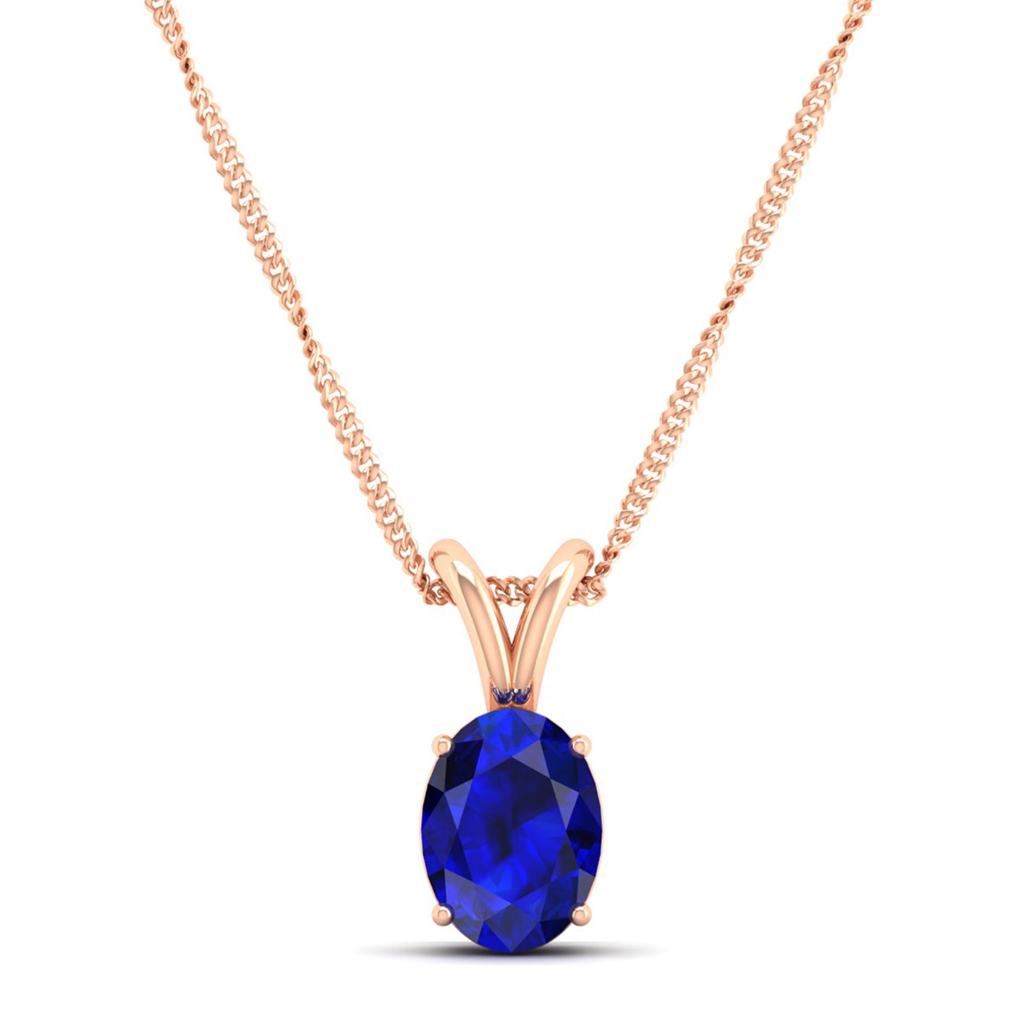 Oval Cut Sapphire Pendant 1.0 Carat