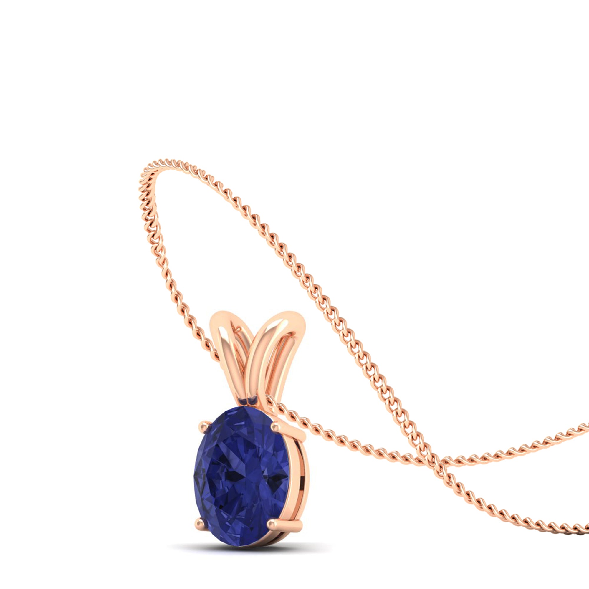 Oval Cut Tanzanite Pendant 1.0 Carat