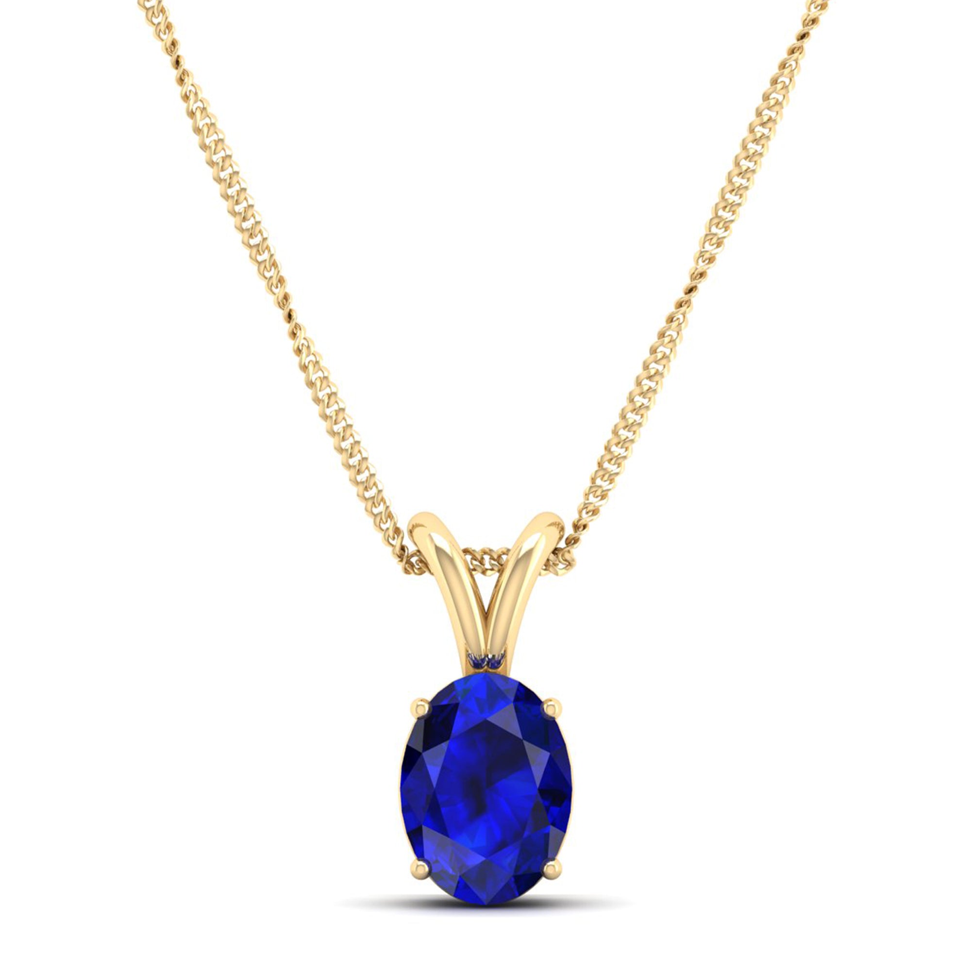 Oval Cut Sapphire Pendant 1.0 Carat