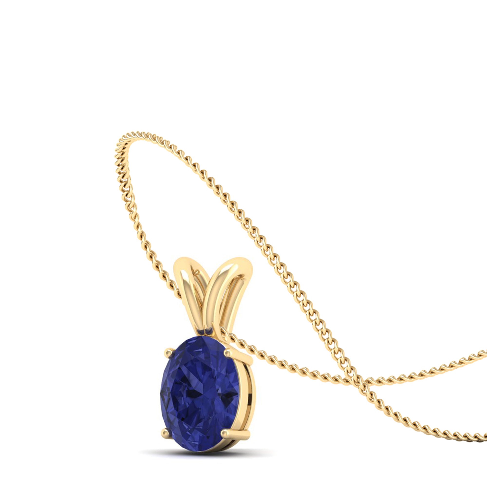 Oval Cut Tanzanite Pendant 1.0 Carat