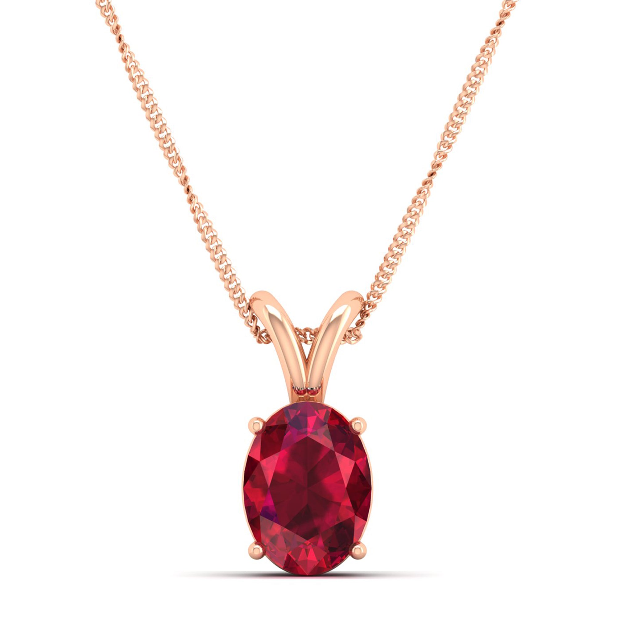 Oval Cut Ruby Pendant 1.5 Carat