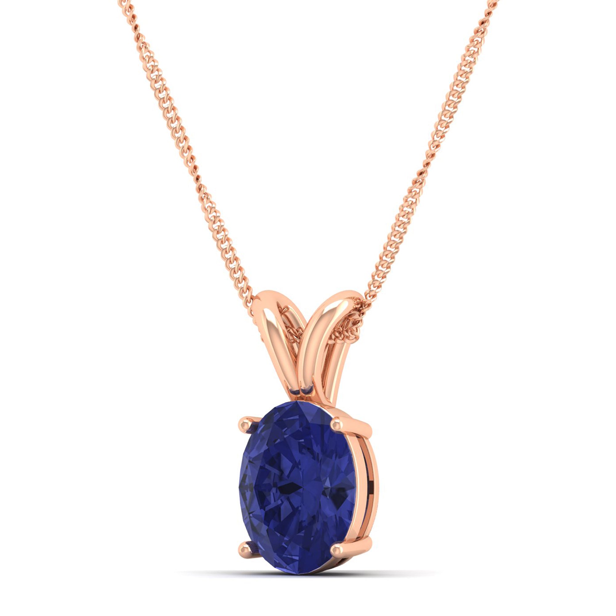 Oval Cut Tanzanite Pendant 1.5 Carat