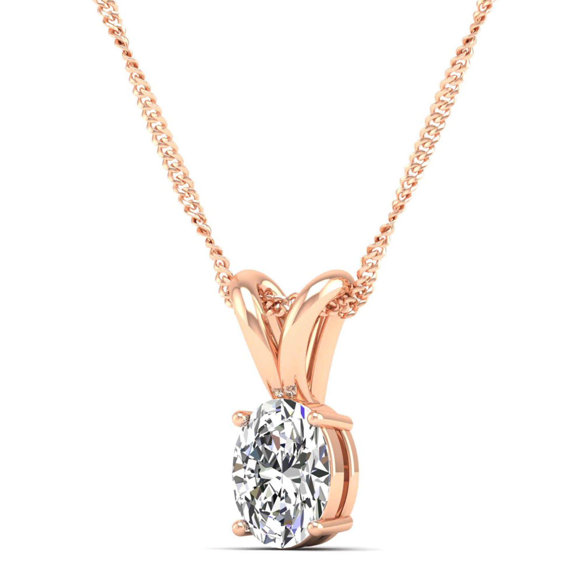 Oval Cut Diamond Pendant 1.5 Carat