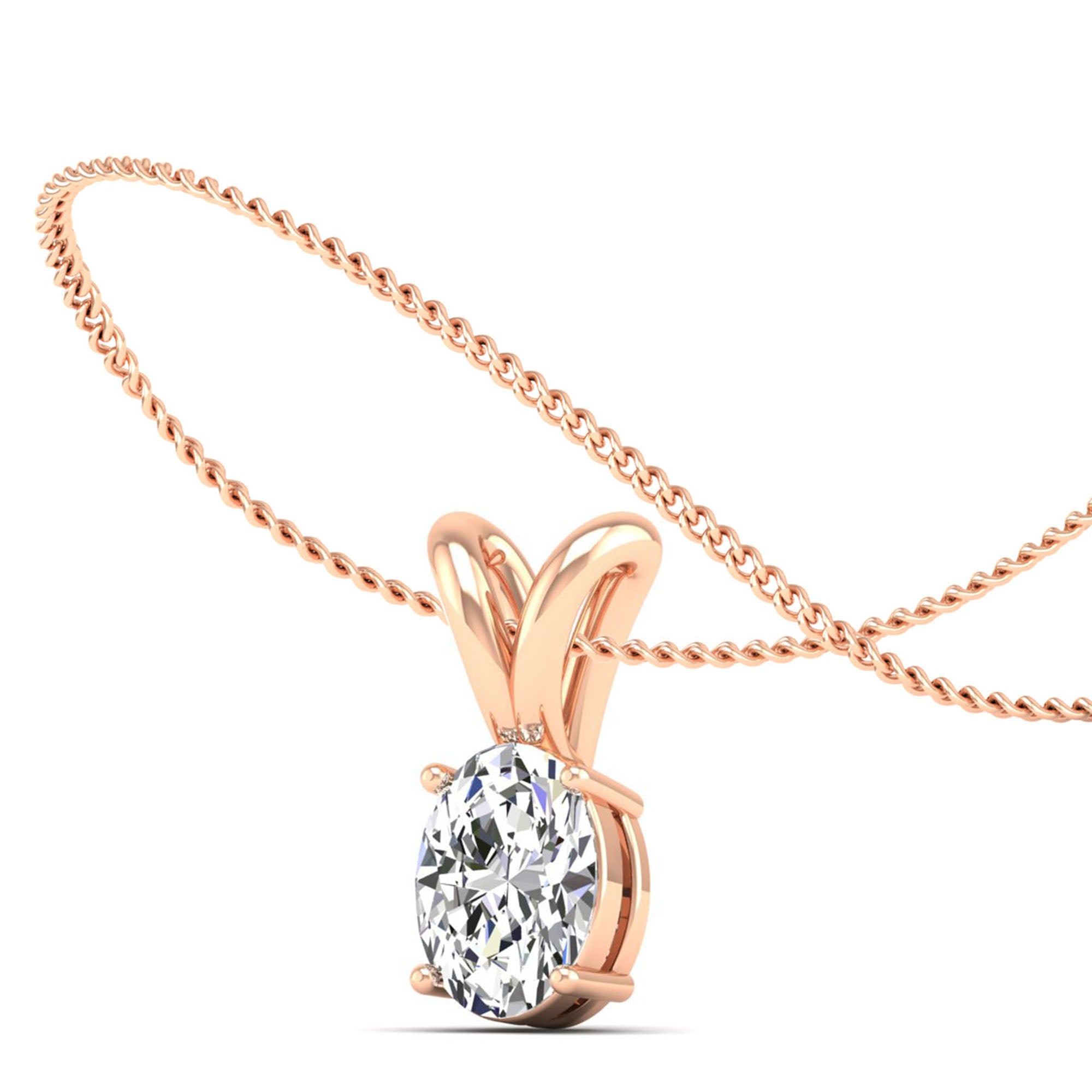 Oval Cut Diamond Pendant 1.5 Carat