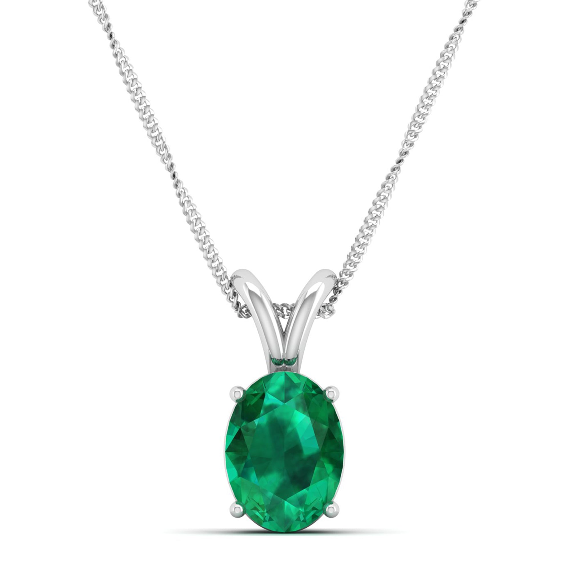 Oval Cut Emerald Pendant 1.5 Carat