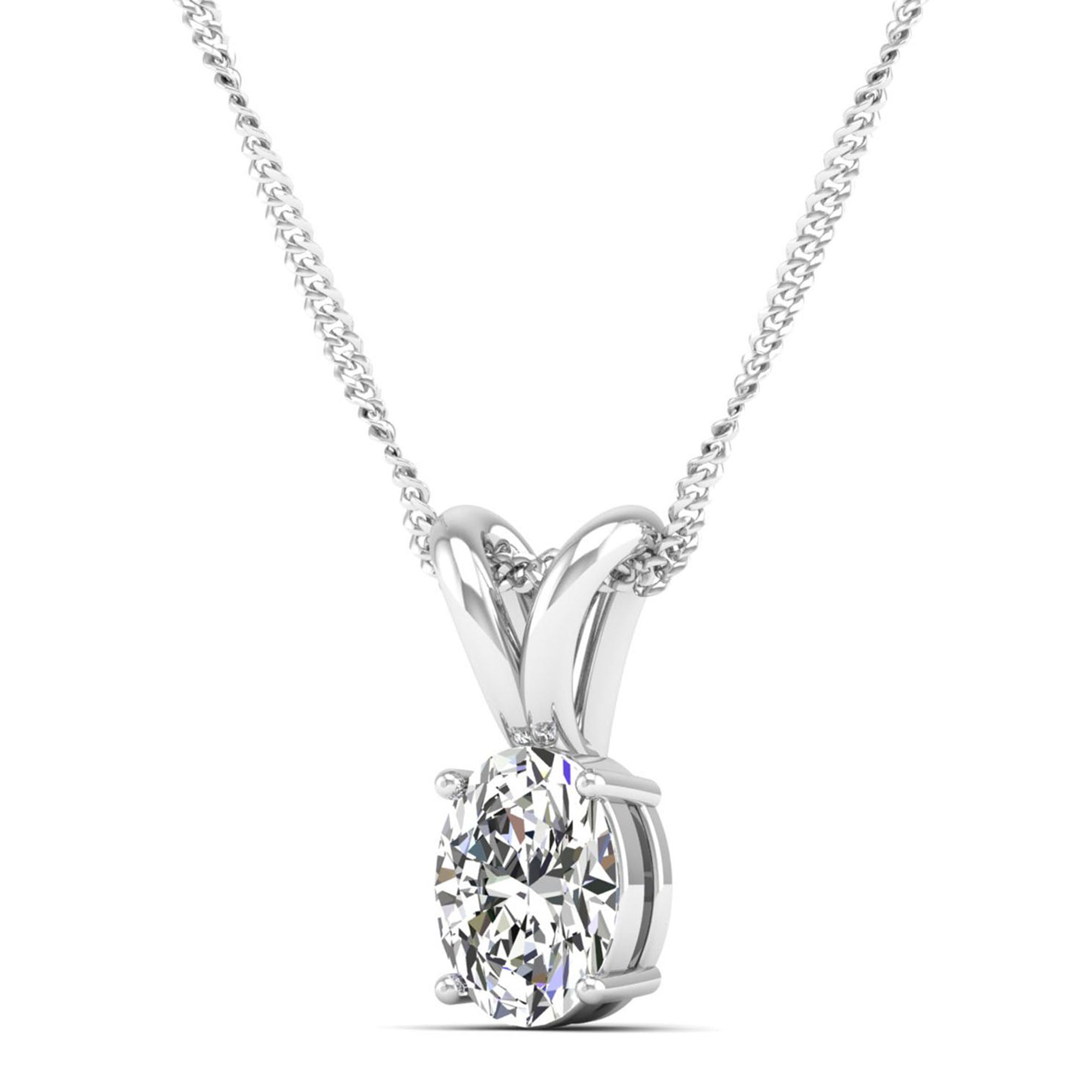 Oval Cut Diamond Pendant 1.5 Carat