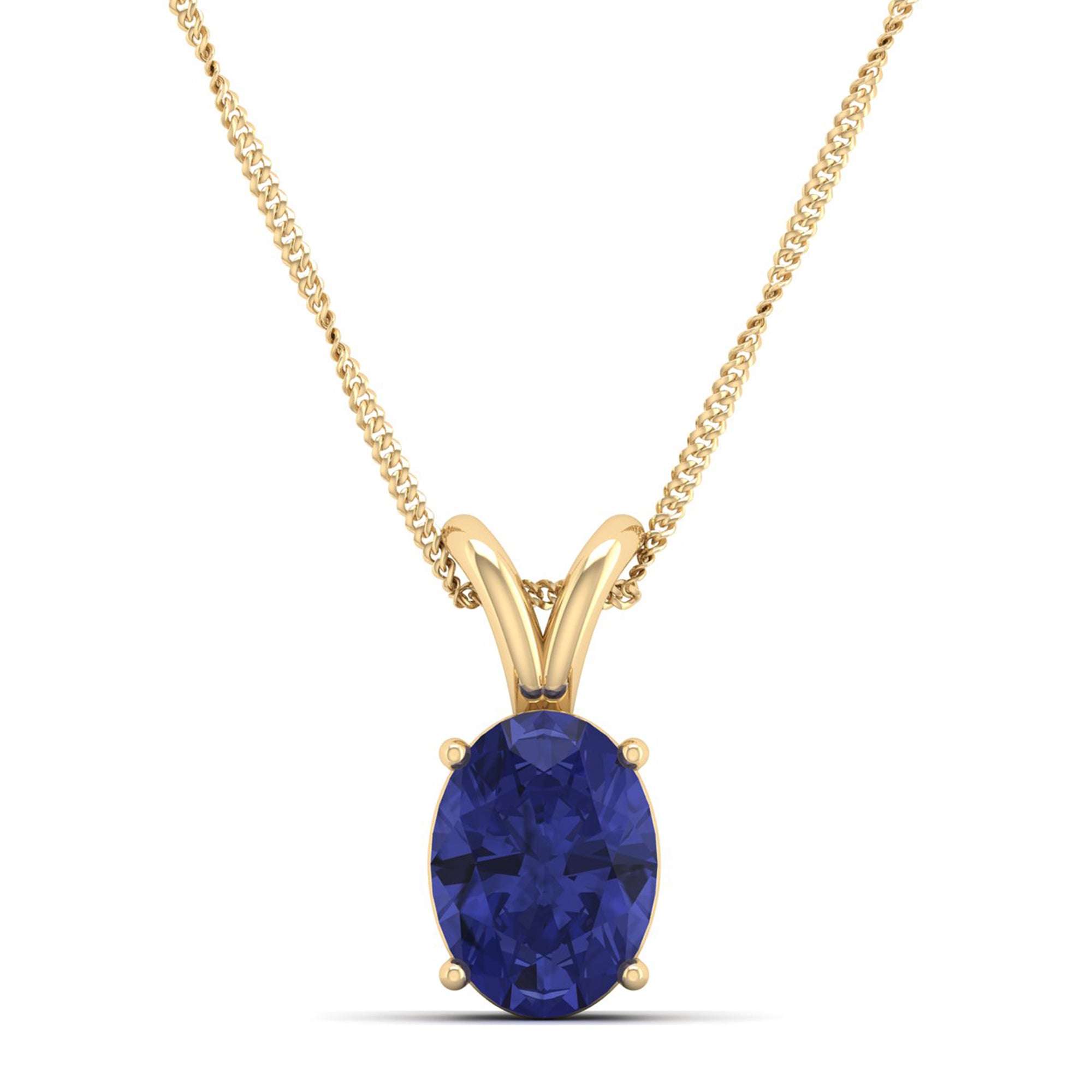 Oval Cut Tanzanite Pendant 1.5 Carat