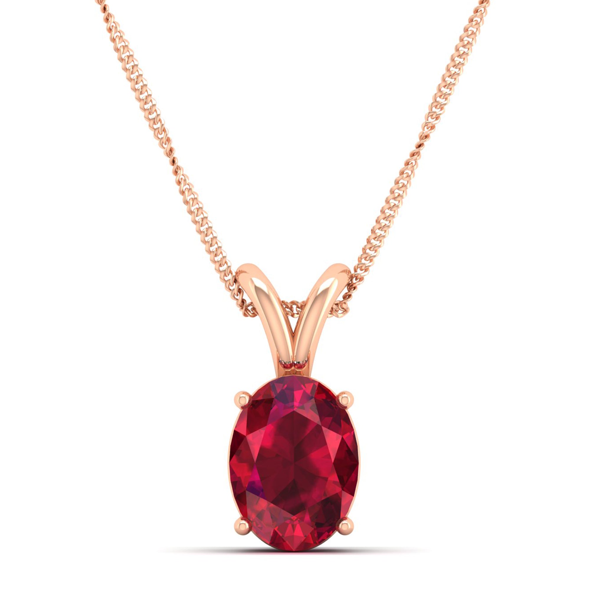 Oval Cut Ruby Pendant 2.00 Carat