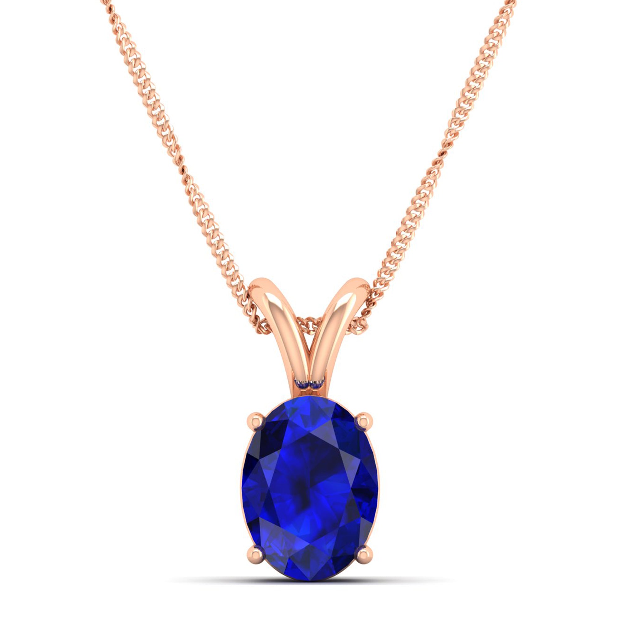 Oval Cut Sapphire Pendant 2.00 Carat
