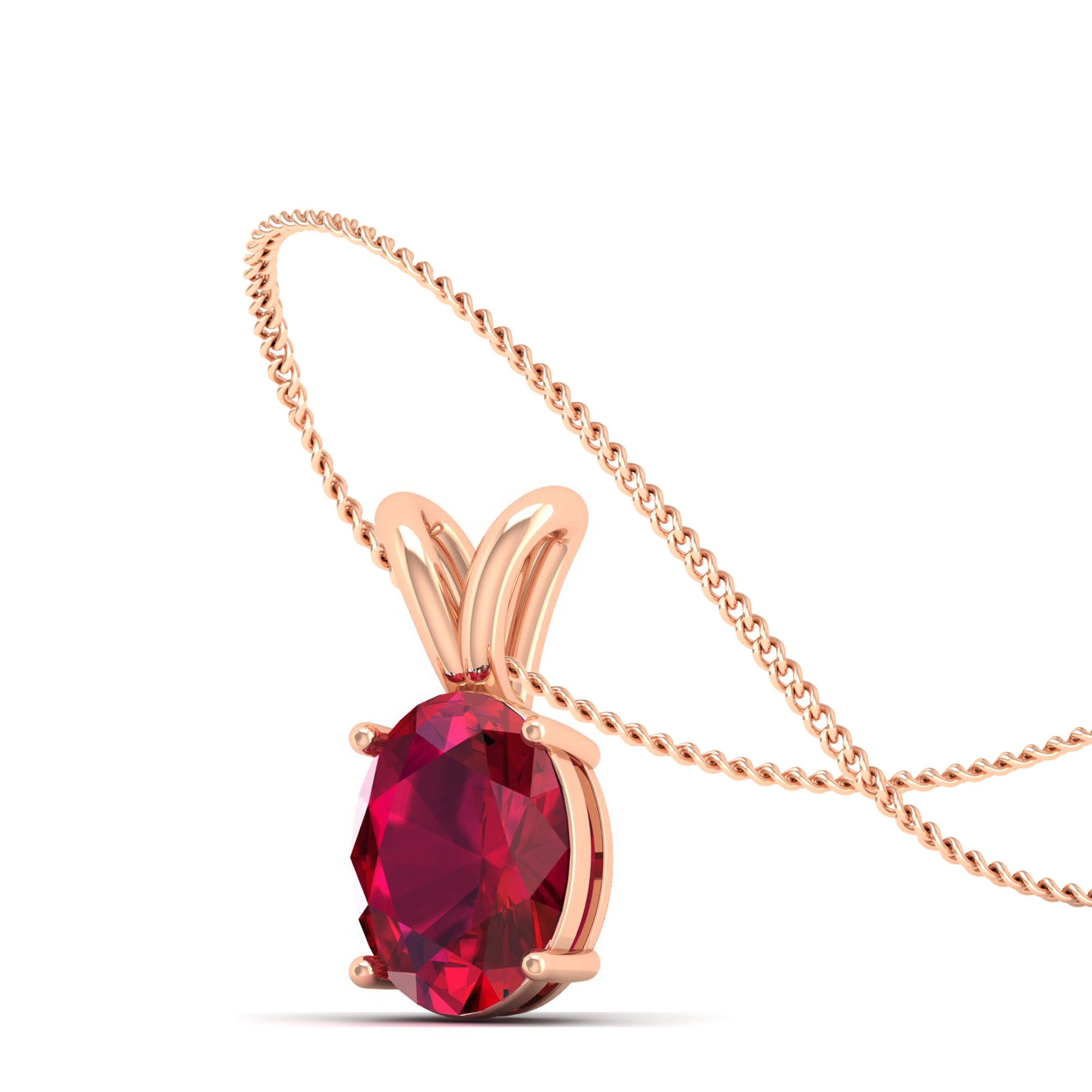 Oval Cut Ruby Pendant 2.00 Carat