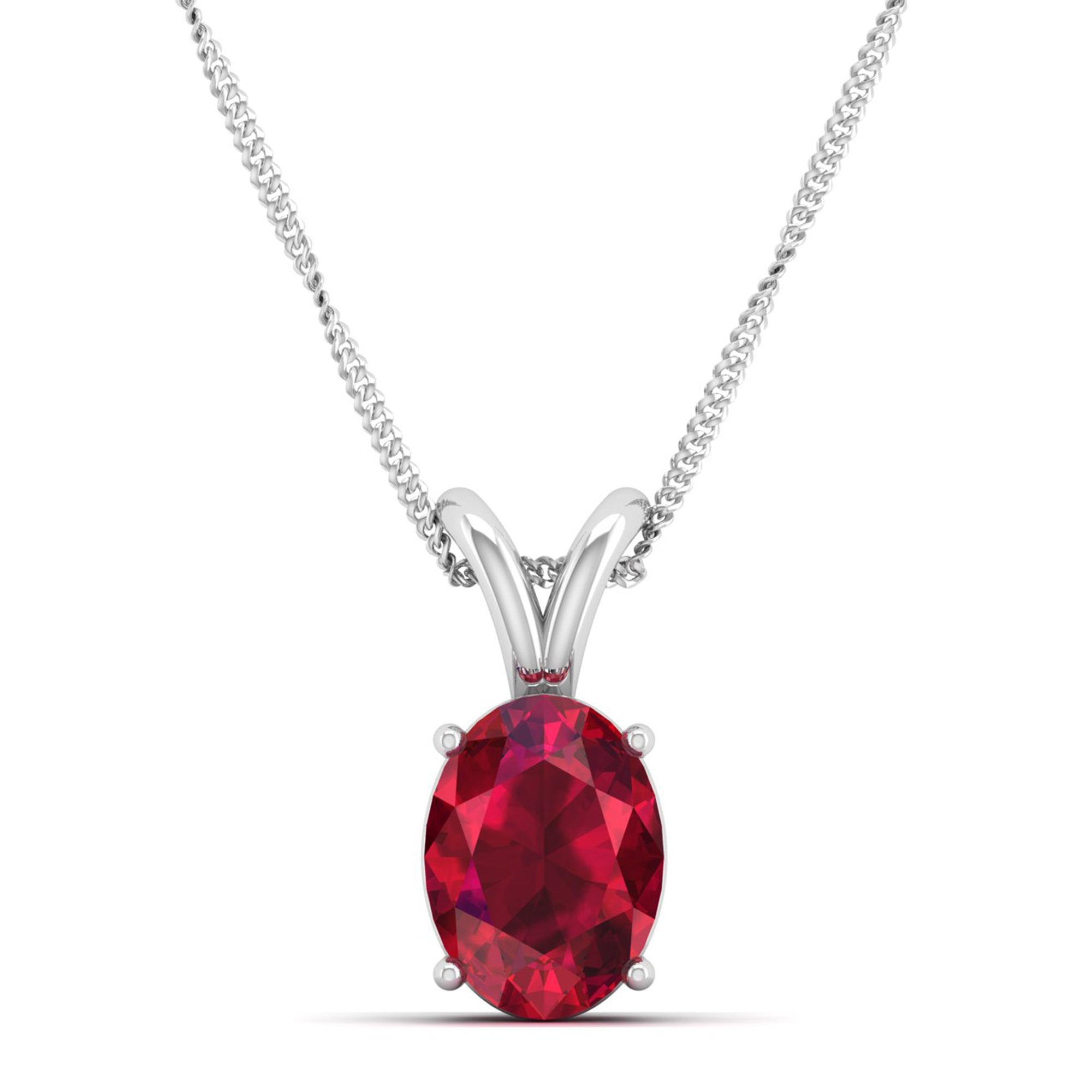 Oval Cut Ruby Pendant 2.00 Carat