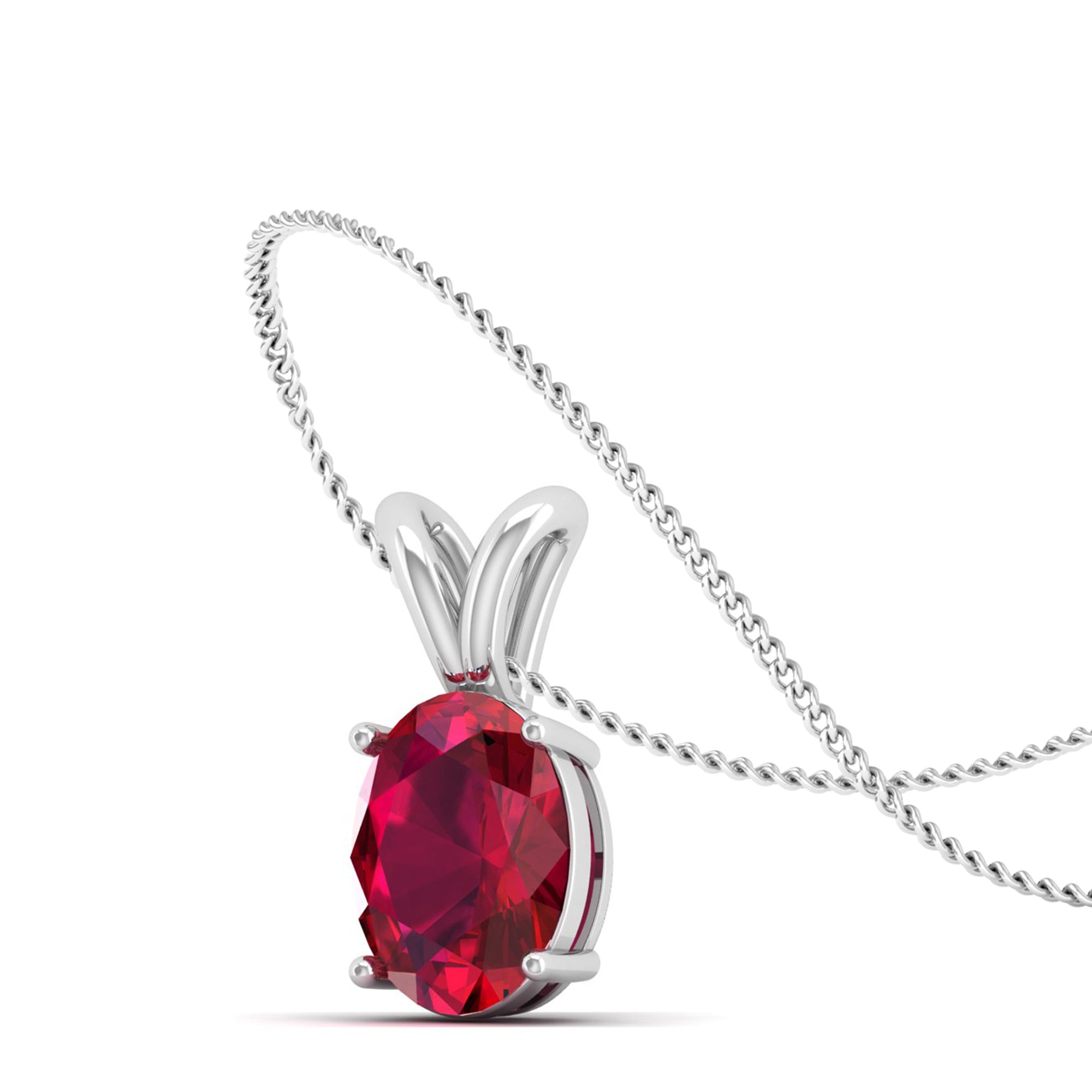 Oval Cut Ruby Pendant 2.00 Carat