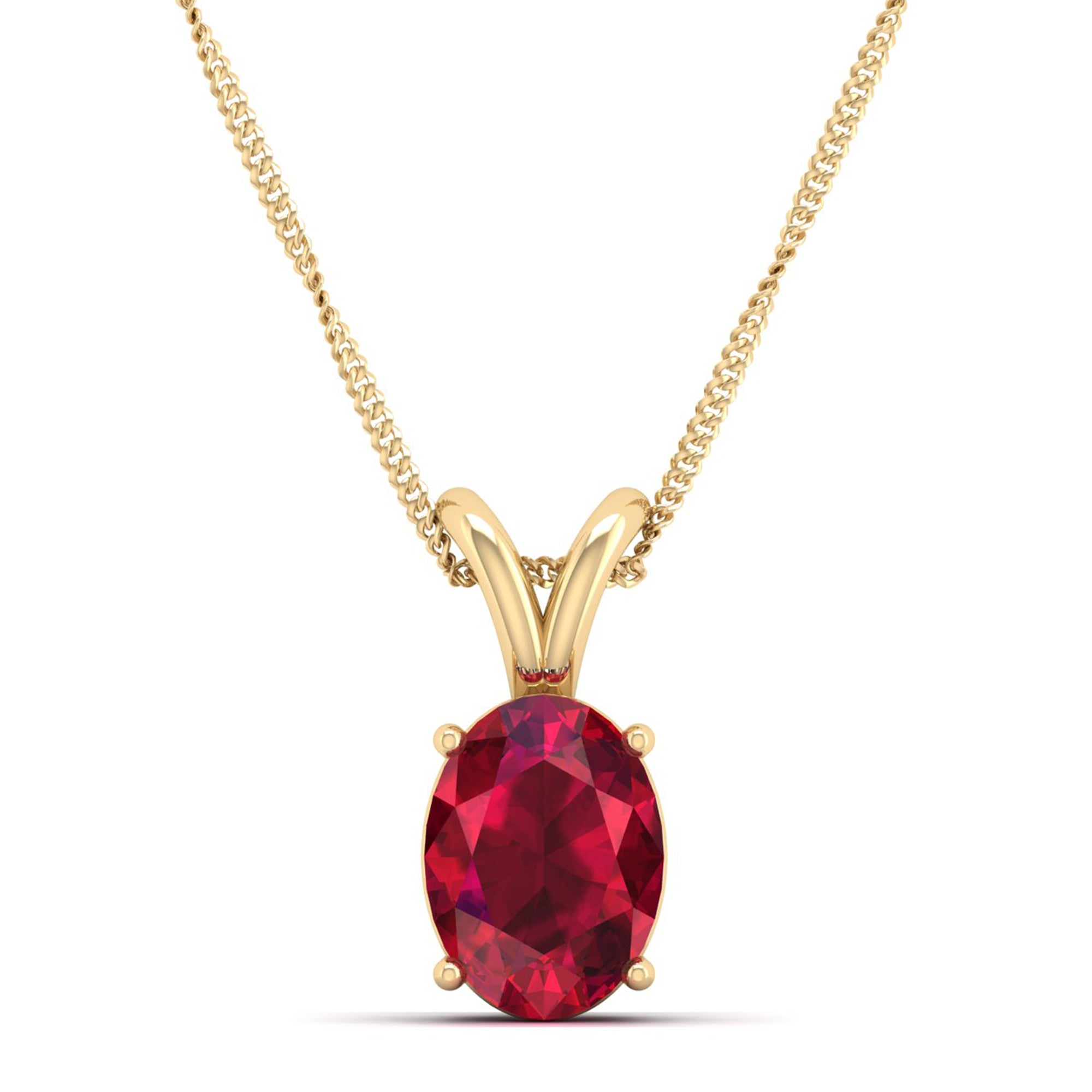 Oval Cut Ruby Pendant 2.00 Carat