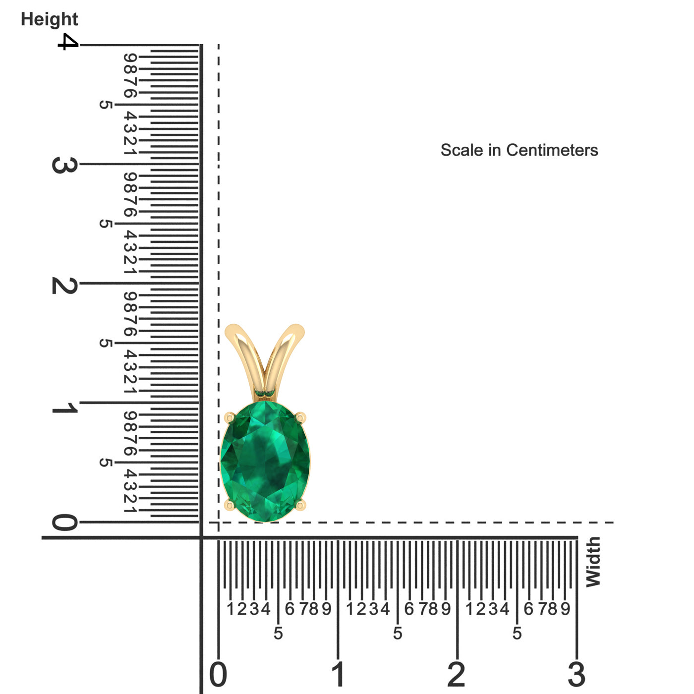 Oval Cut Emerald Pendant 2.00 Carat