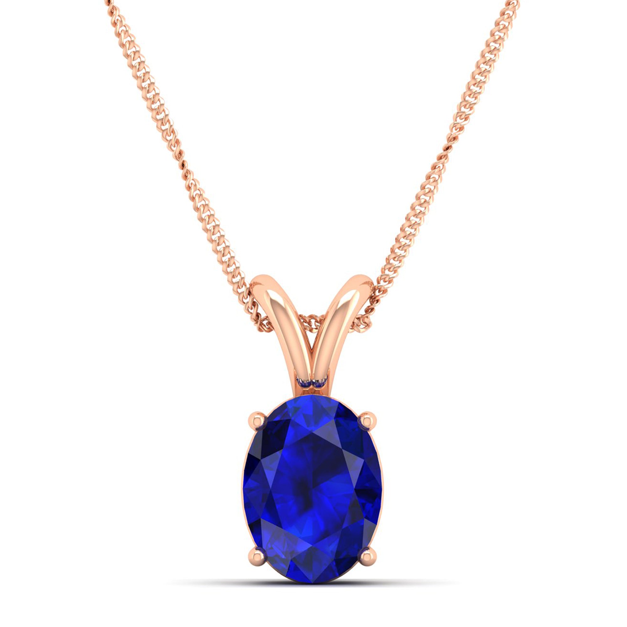 Oval Cut Sapphire Pendant 2.50 Carat