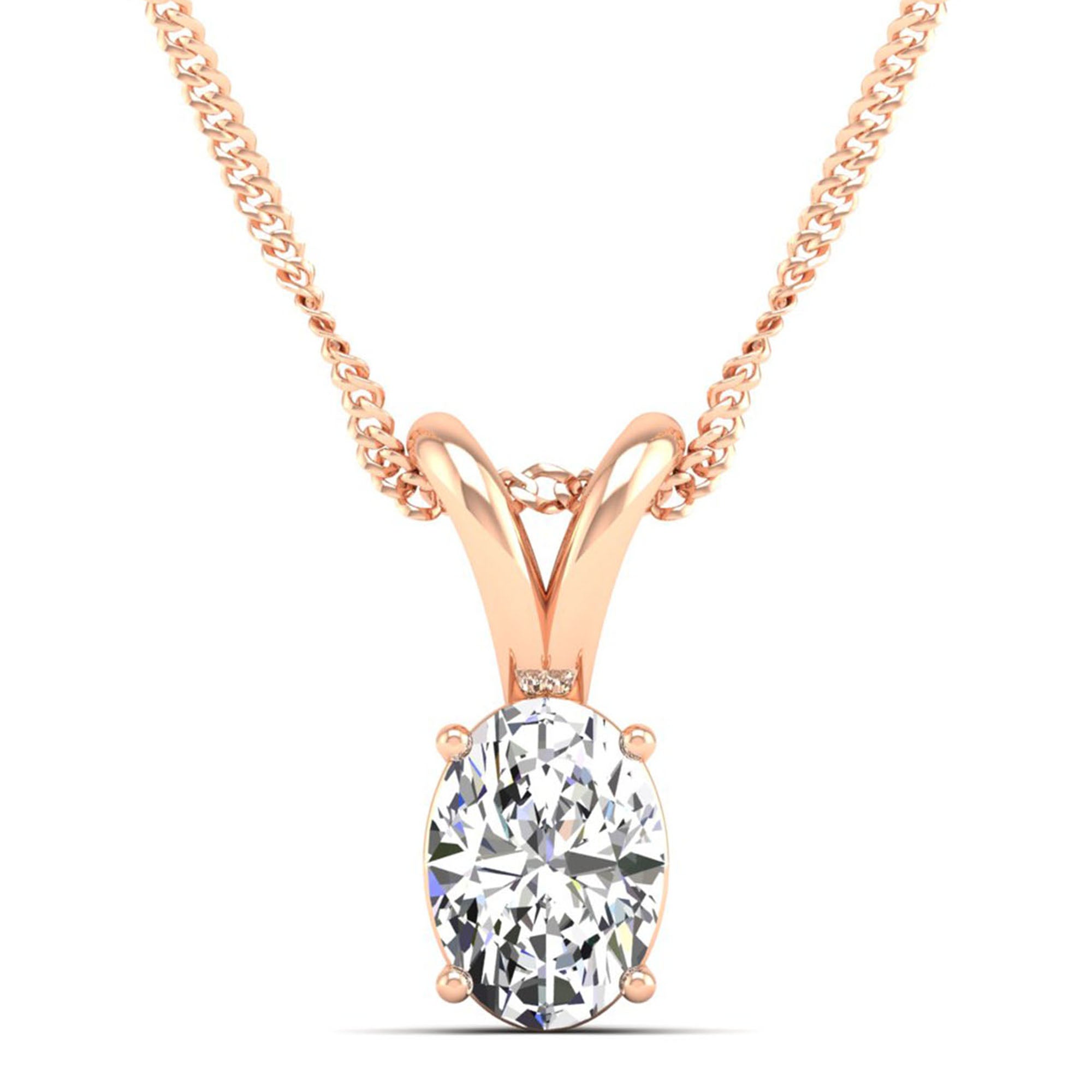 Oval Cut Diamond Pendant 2.50 Carat