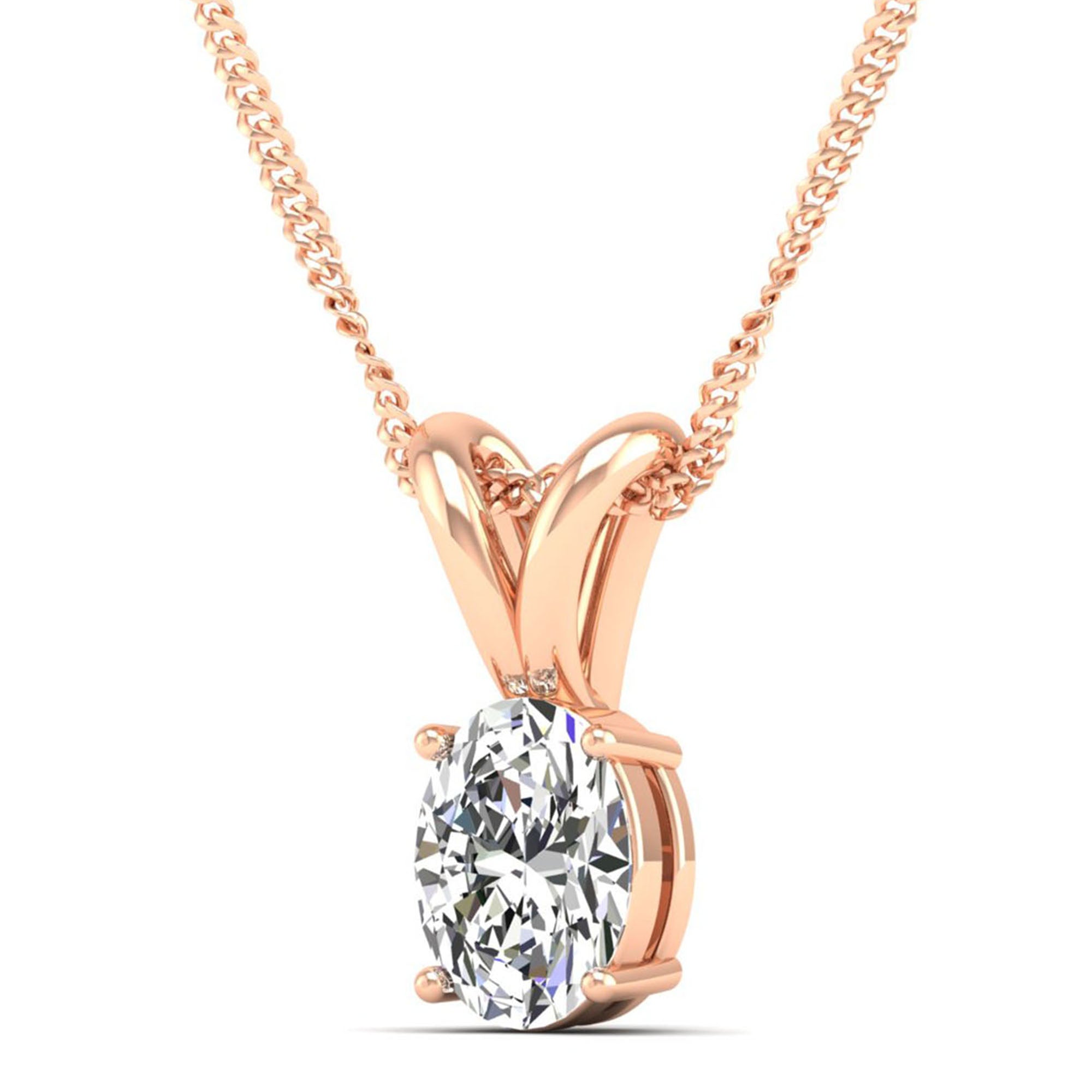 Oval Cut Diamond Pendant 2.50 Carat