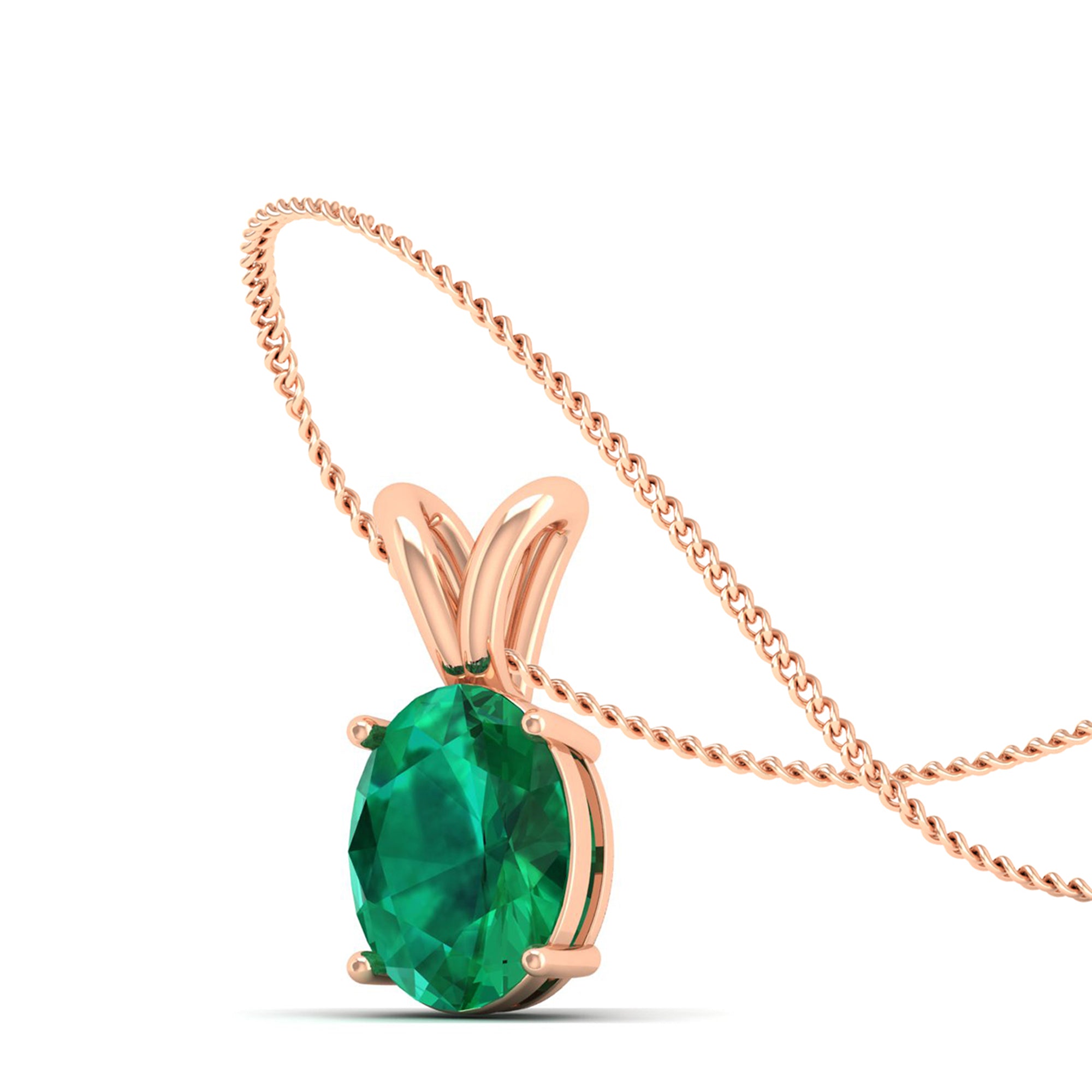 Oval Cut Emerald Pendant 2.50 Carat