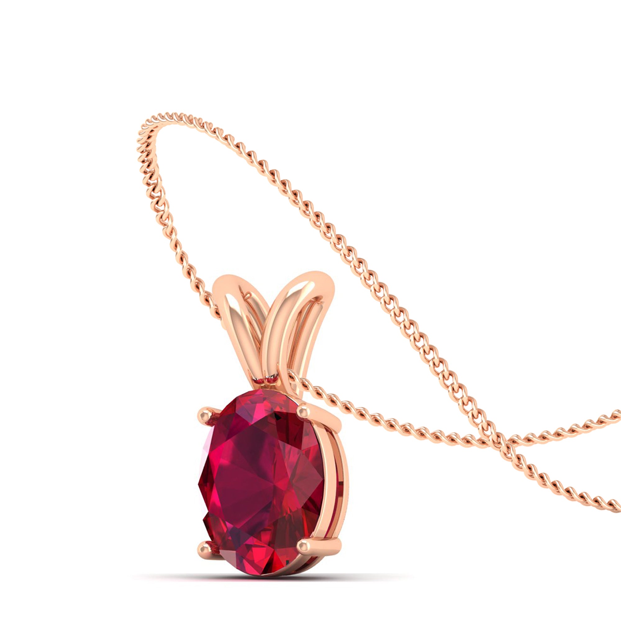 Oval Cut Ruby Pendant 2.50 Carat